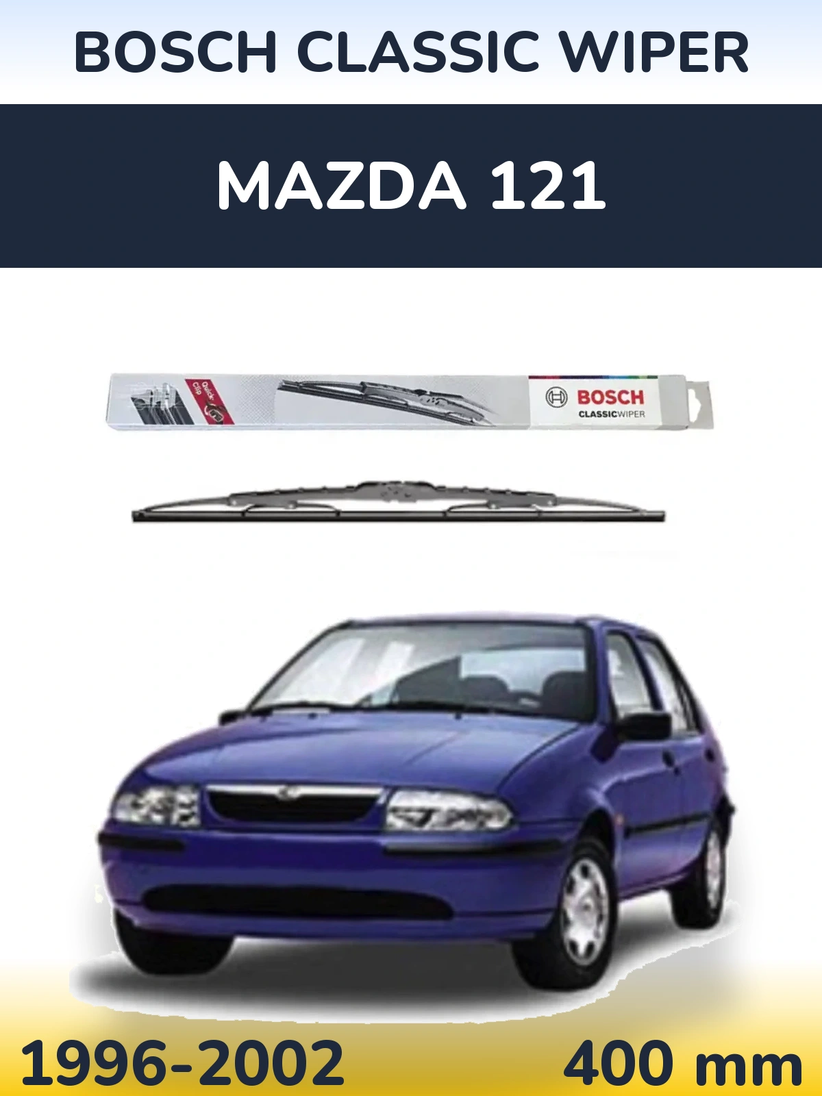 Задний дворник BOSCH Classic Wiper 400 мм для Mazda 121 1996-2002