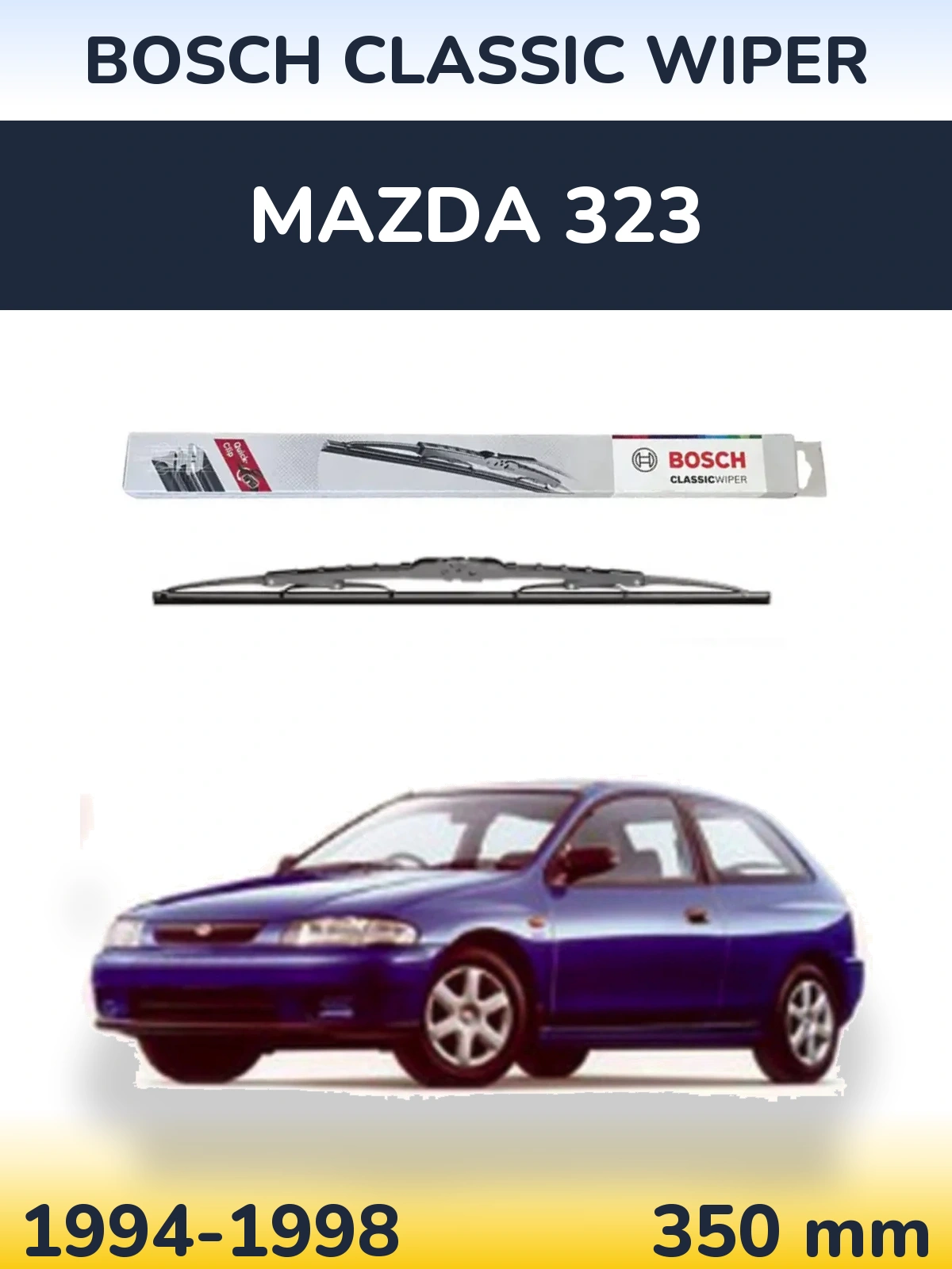 Tylna wycieraczka BOSCH Classic Wiper 340 mm do Mazda 323 1994-1998