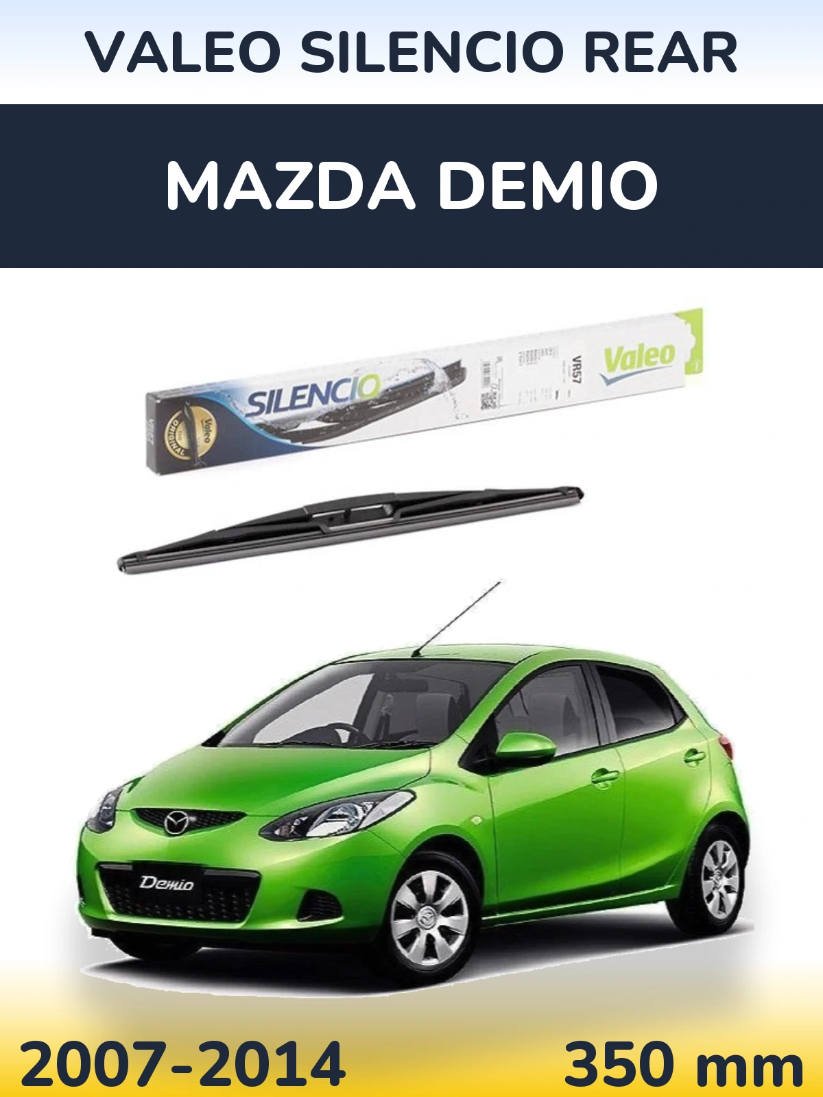 Rear wiper blade Valeo Silencio Rear 345 mm for Mazda Demio 2007-2014