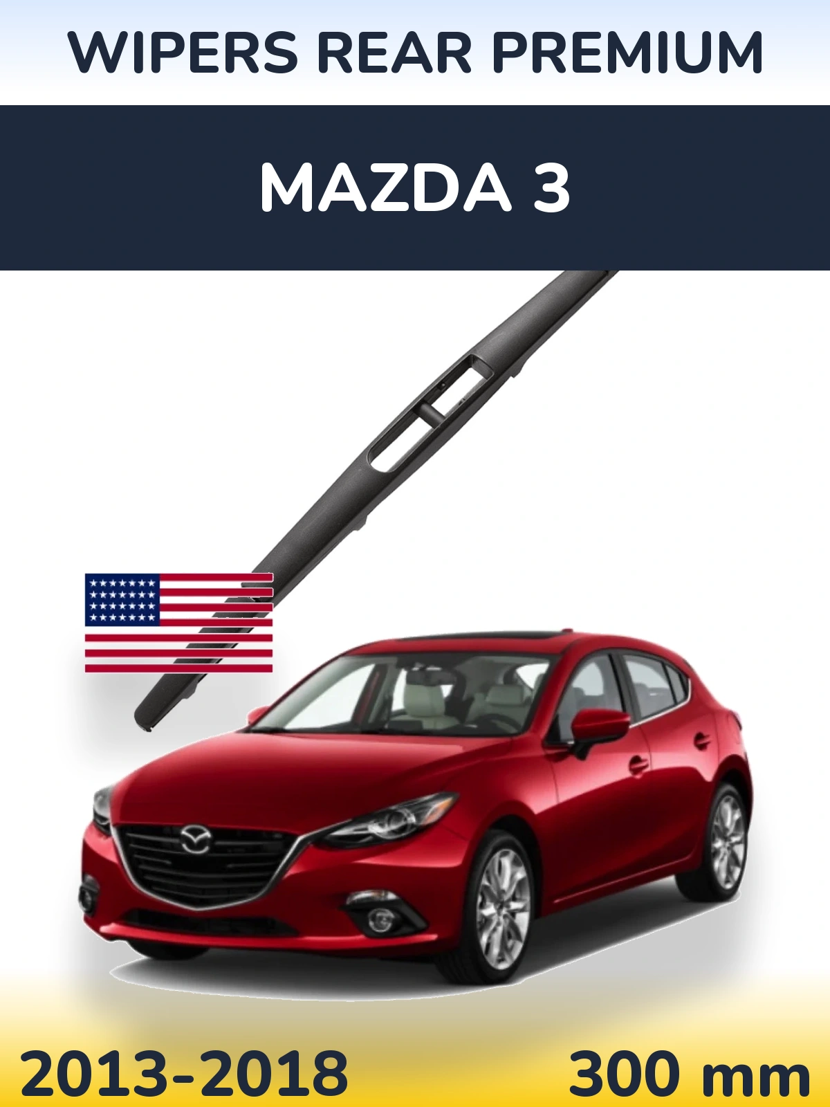 Tylna wycieraczka WIPERS REAR PREMIUM 300 mm do Mazda 3 2013-2018