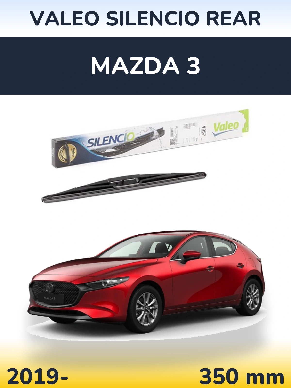 Tylna wycieraczka Valeo Silencio Rear 345 mm do Mazda 3 2019-2026