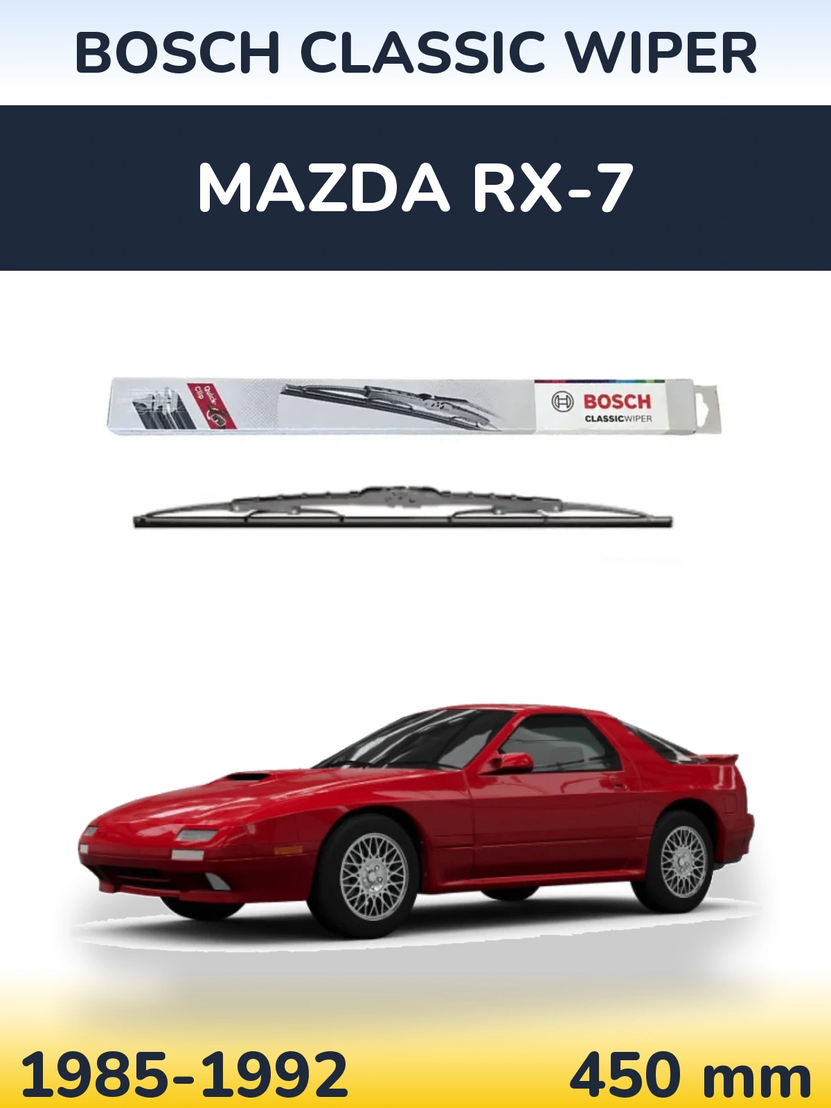 Tylna wycieraczka BOSCH Classic Wiper 450 mm do Mazda RX-7 1985-1992