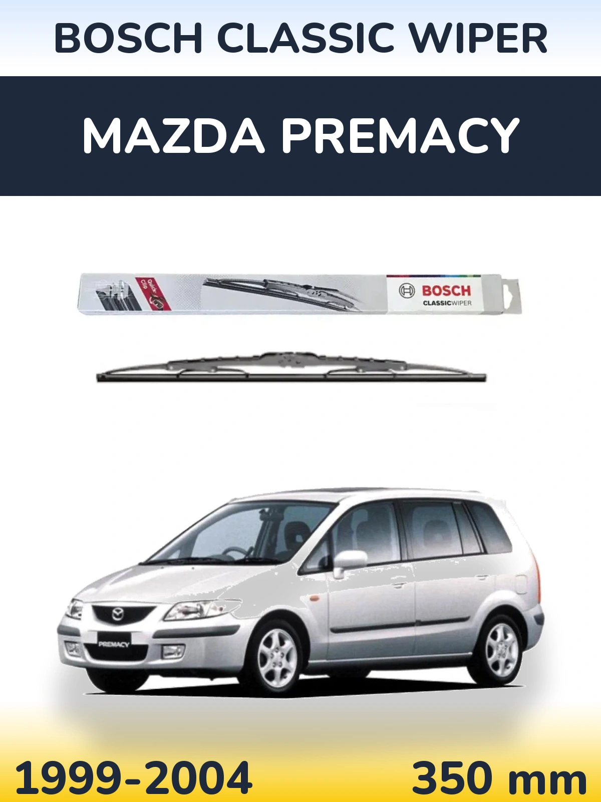 Tylna wycieraczka BOSCH Classic Wiper 340 mm do Mazda Premacy 1999-2004