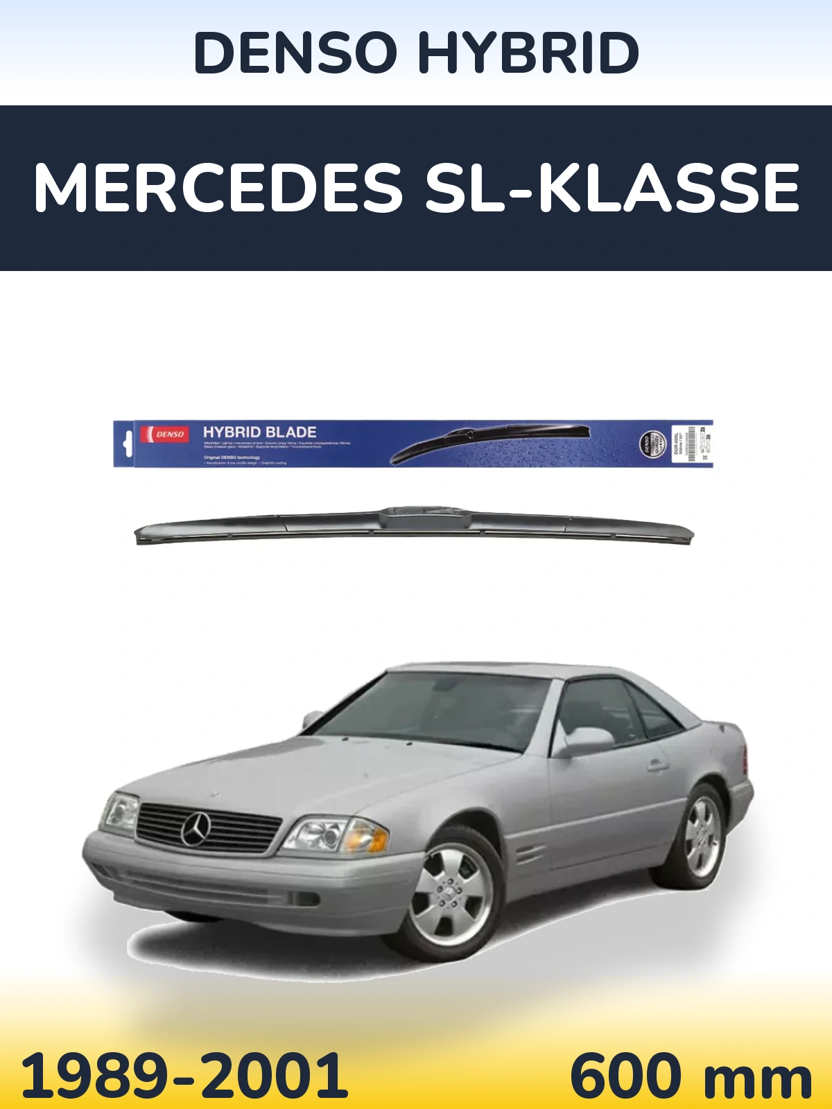 Przednia wycieraczka Denso Hybrid 600 mm do Mercedes SL-Klasse 1989-2001