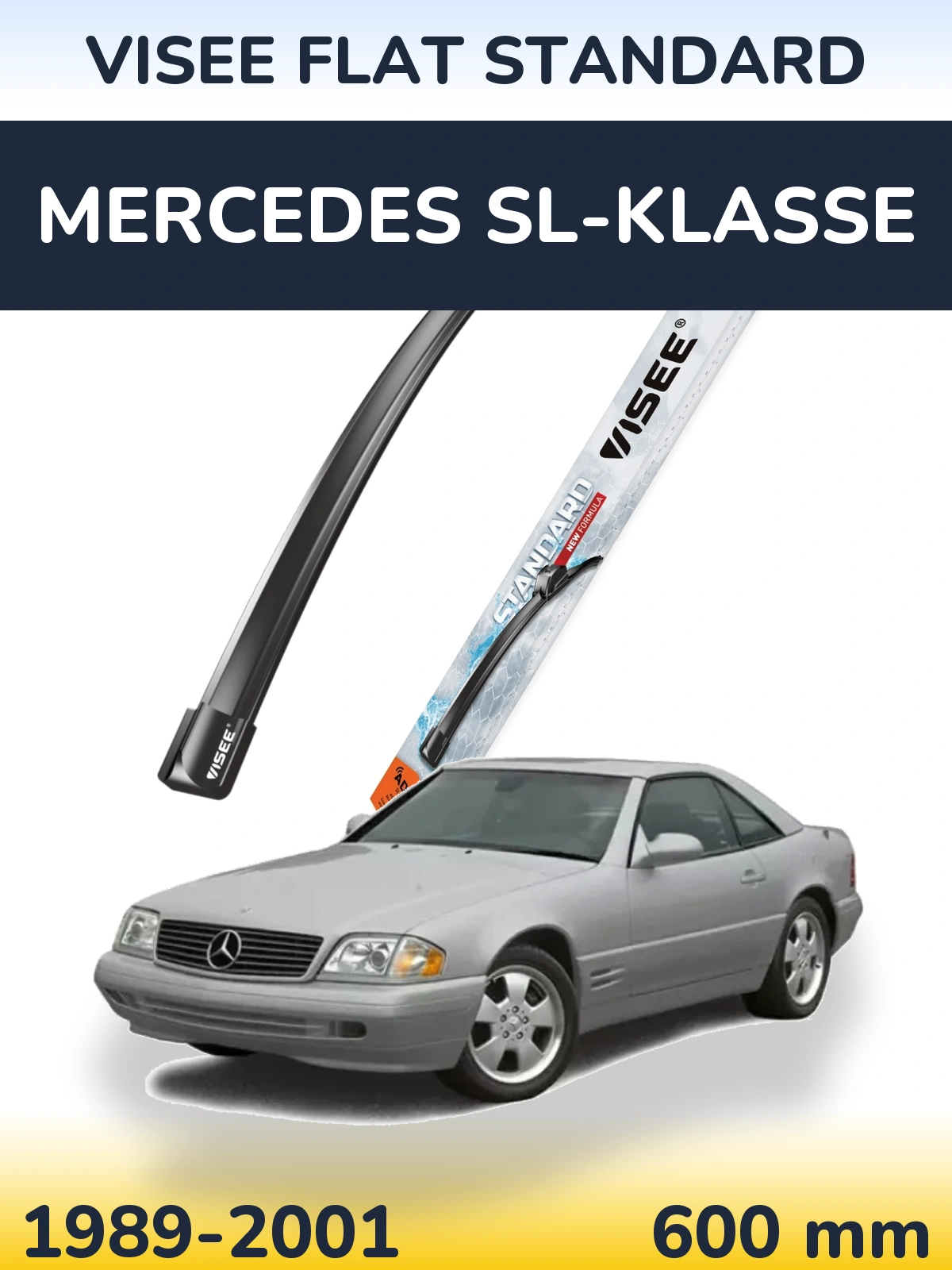 Przednia wycieraczka VISEE FLAT STANDARD 600 mm do Mercedes SL-Klasse 1989-2001