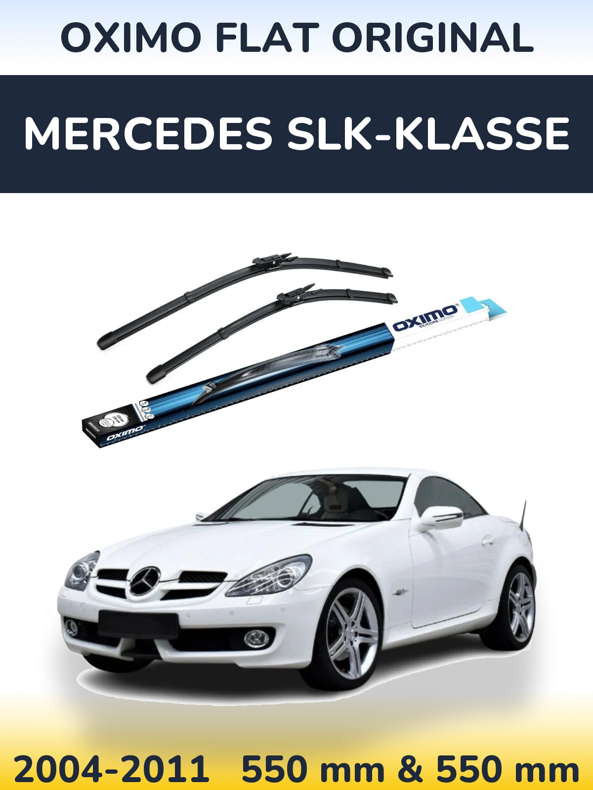 Комплект передних дворников Oximo Flat Original 550 & 550 мм для Mercedes SLK-Klasse 2004-2011