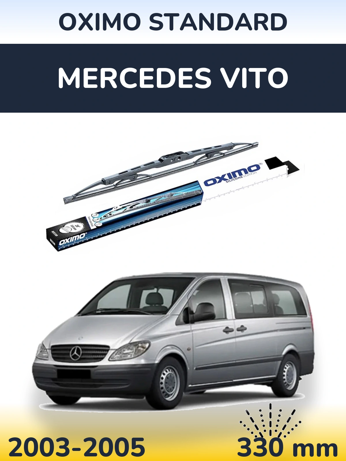 Tylna wycieraczka Oximo Standard 325 mm do Mercedes Vito 2003-2005