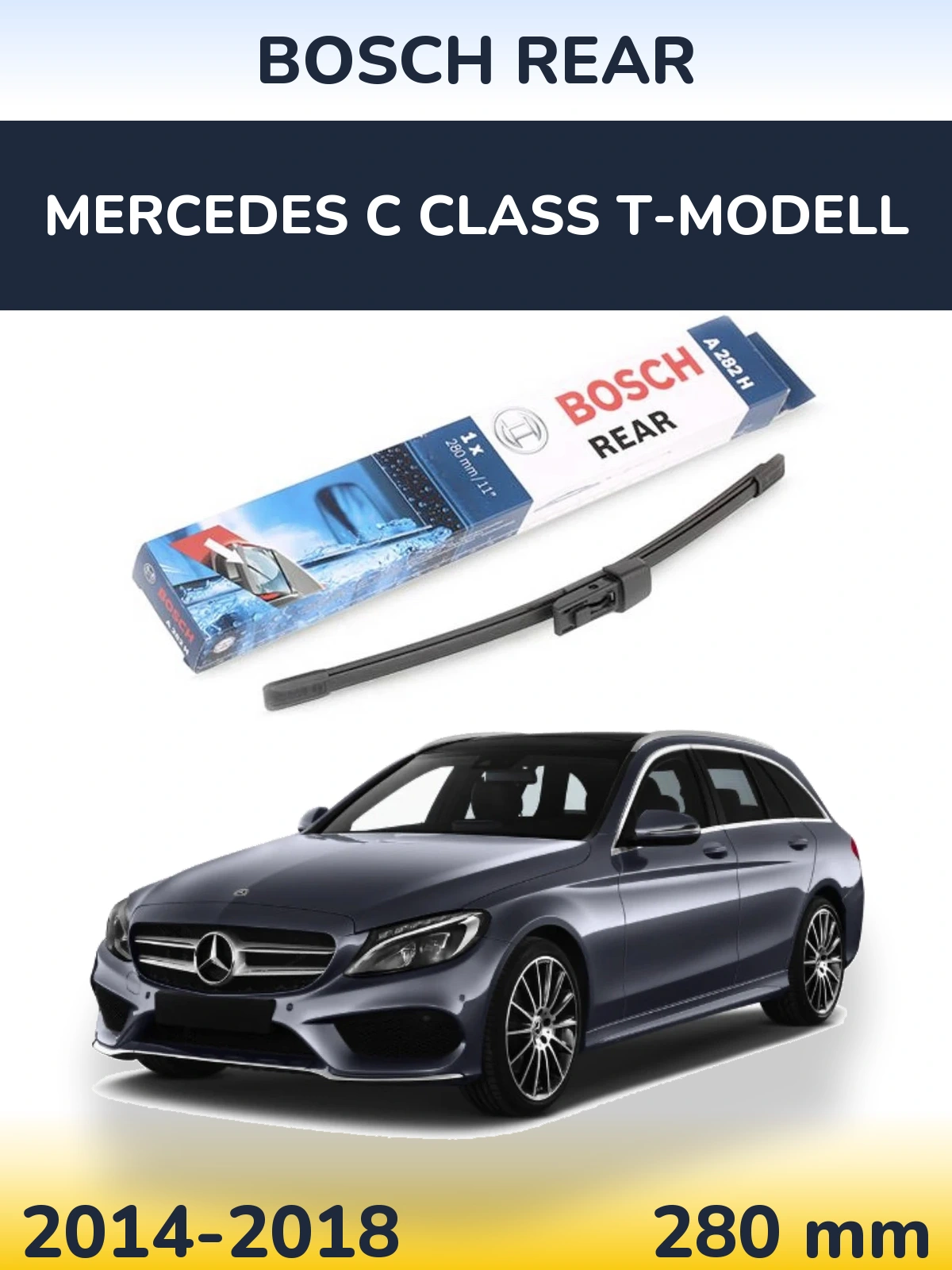 Задний дворник BOSCH Rear 280 мм для Mercedes C Class T-Модельl 2014-2018
