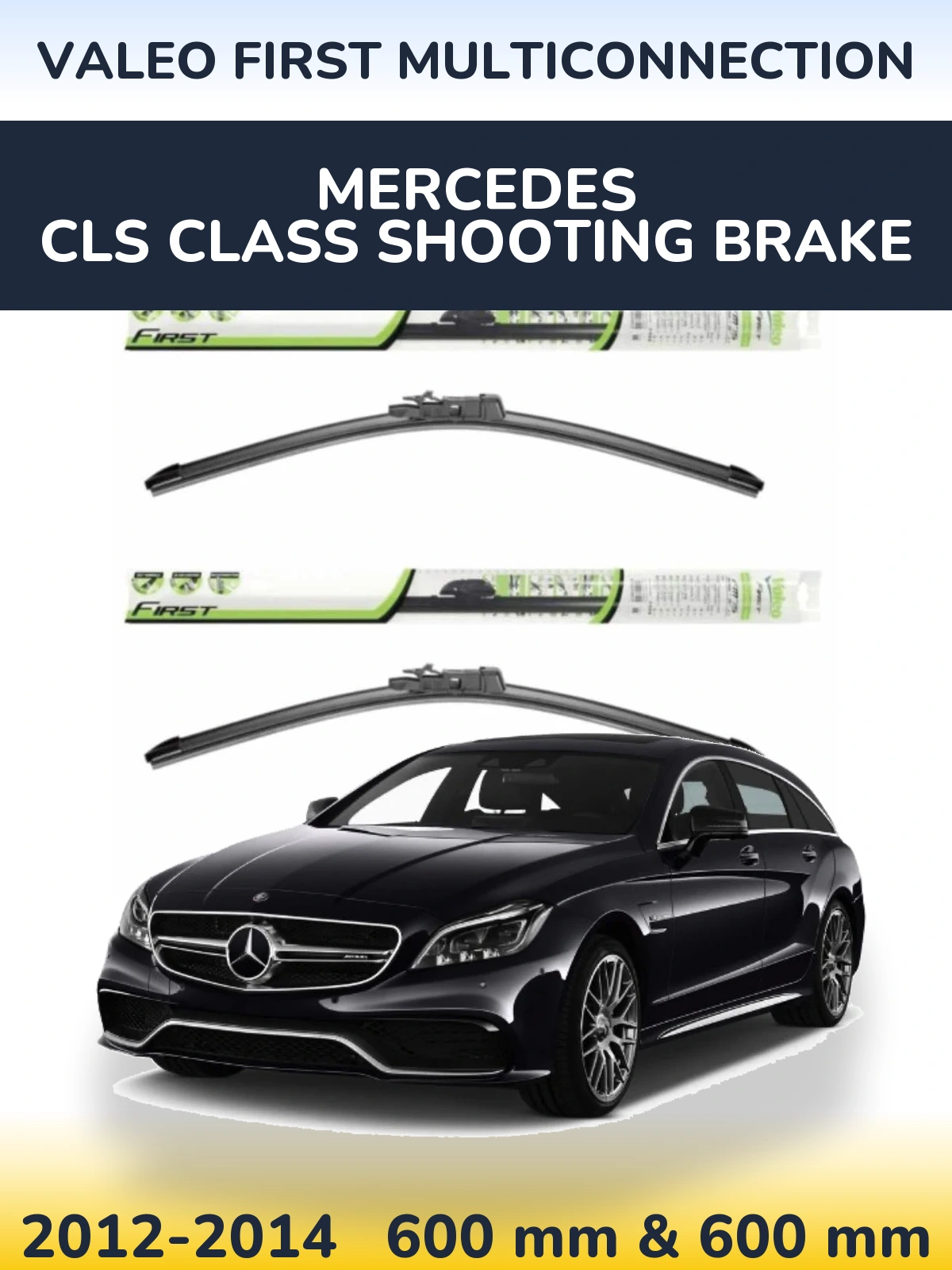 Комплект передних дворников Valeo First MultiConnection 600 & 600 мм для Mercedes CLS Class Shooting Brake 2012-2014