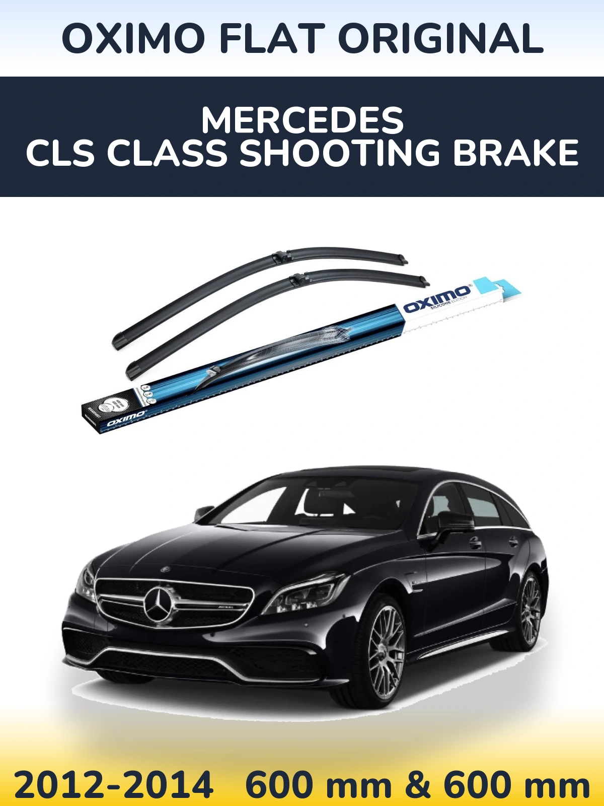 Komplet przednich wycieraczek Oximo Flat Original 600 & 600 mm do Mercedes Klasa CLS Shooting Brake 2012-2014