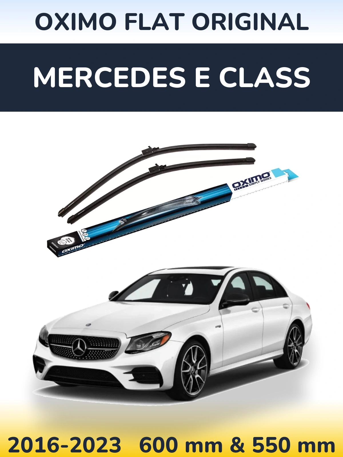 Komplet przednich wycieraczek Oximo Flat Original 600 & 550 mm do Mercedes Klasa E 2016-2023