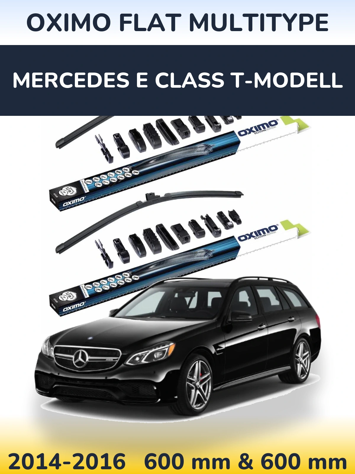 Komplet przednich wycieraczek Oximo Flat MultiType 600 & 600 mm do Mercedes Klasa E T-Modell 2014-2016