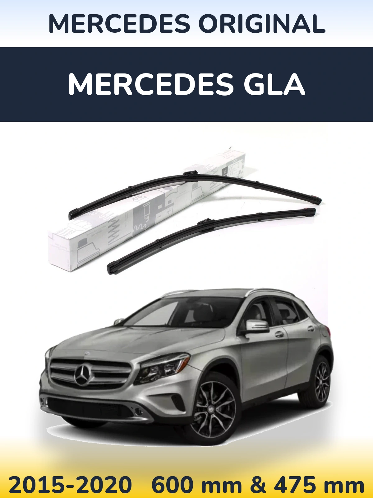 Комплект передних дворников Mercedes OEM Mercedes Original 600 & 475 мм для Mercedes GLA 2015-2020