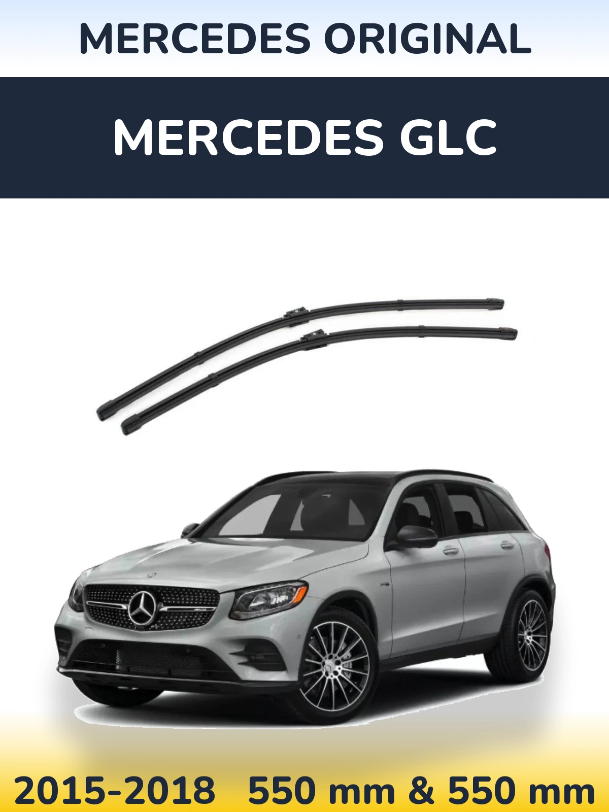 Komplet przednich wycieraczek Mercedes OEM Mercedes Original 550 & 550 mm do Mercedes GLC 2015-2018
