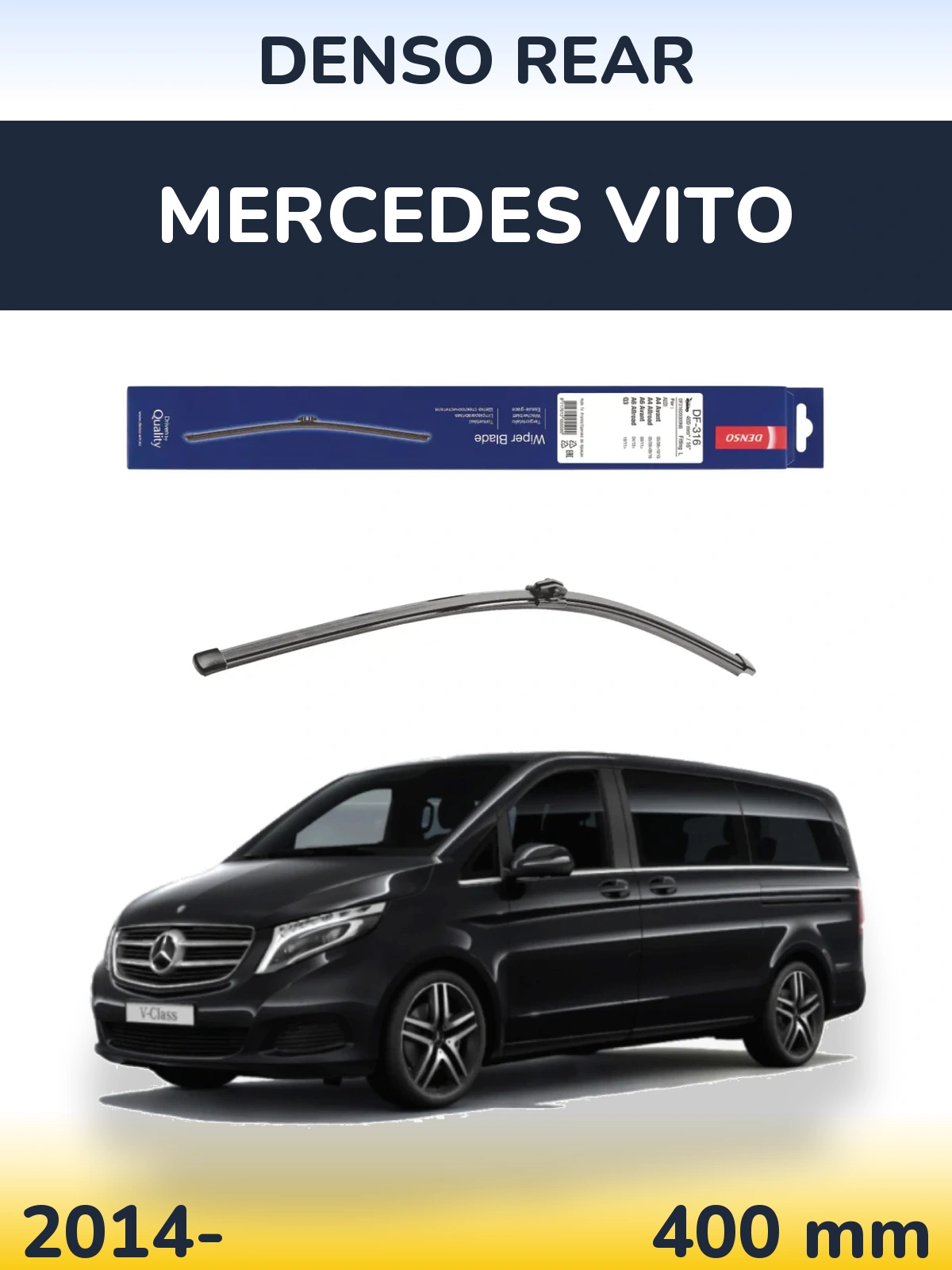 Tylna wycieraczka Denso Rear 400 mm do Mercedes Vito 2014-2026