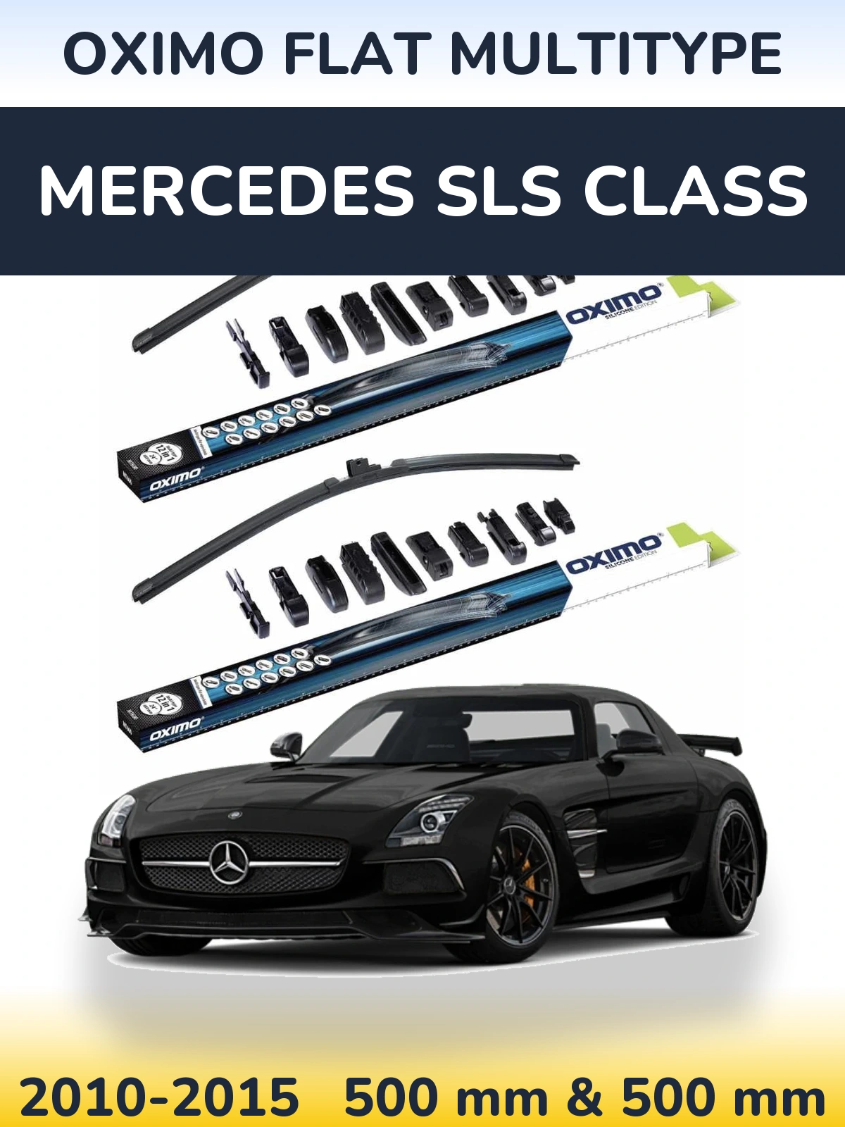 Komplet przednich wycieraczek Oximo Flat MultiType 500 & 500 mm do Mercedes Klasa SLS 2010-2015
