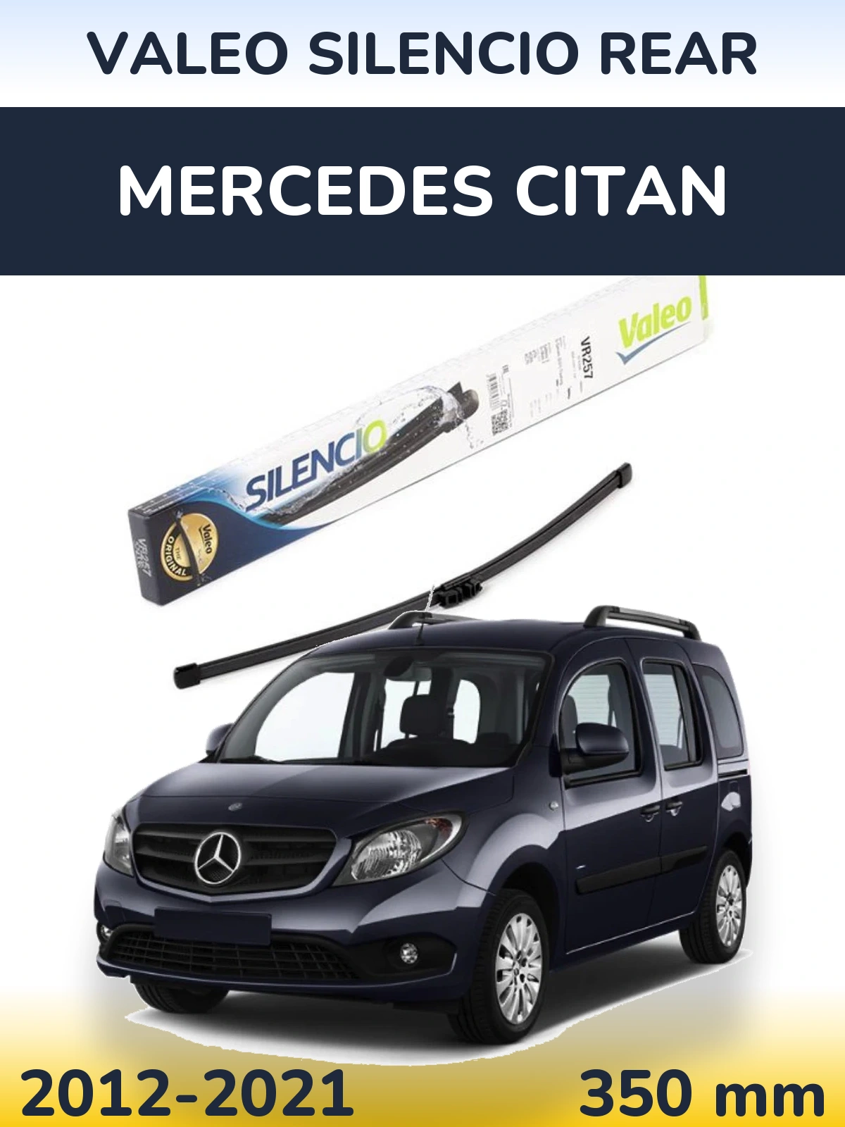 Rear wiper blade Valeo Silencio Rear 350 mm for Mercedes Citan 2012-2021