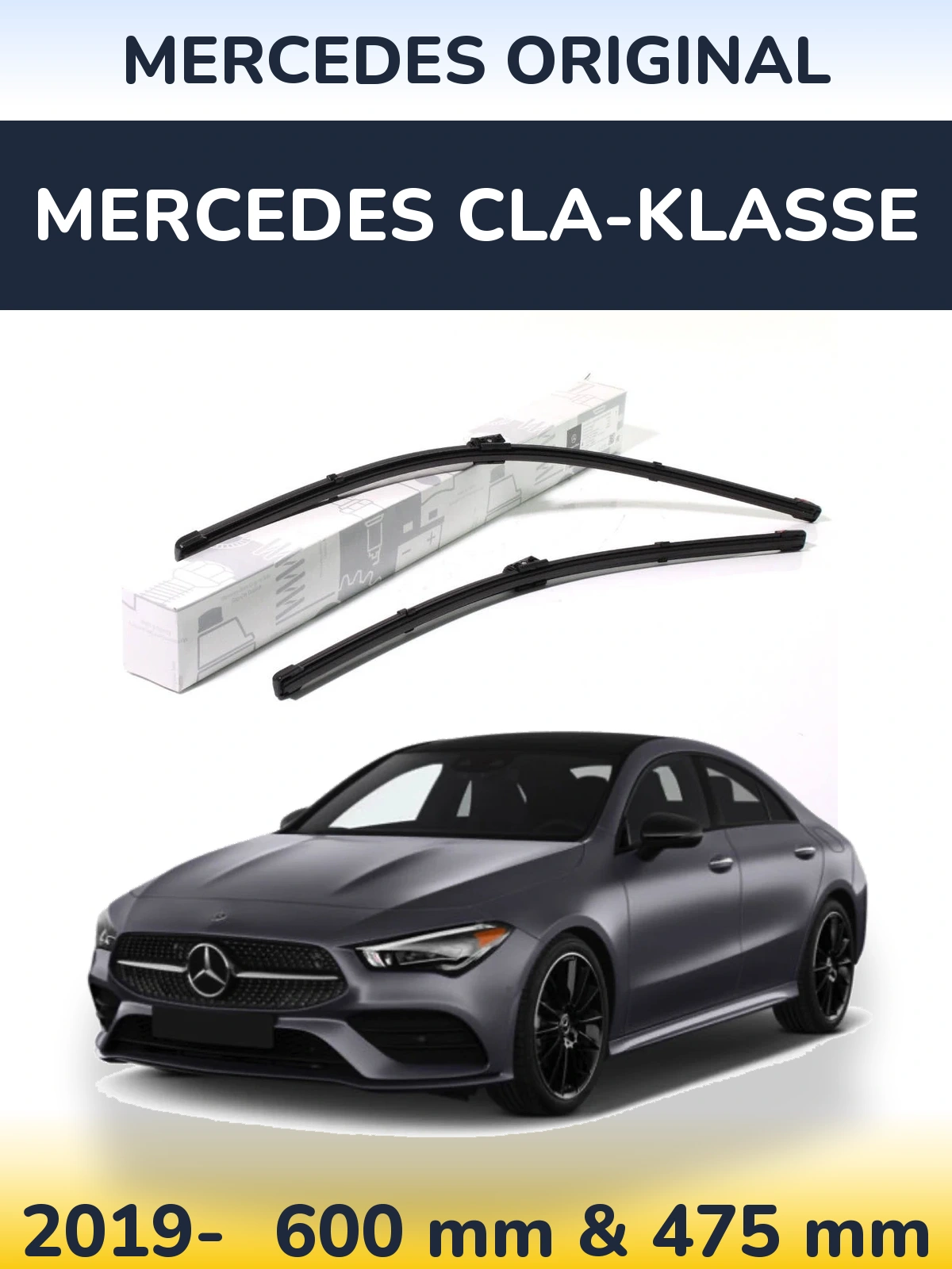 Komplet przednich wycieraczek Mercedes OEM Mercedes Original 600 & 475 mm do Mercedes CLA-Klasse 2019-2026