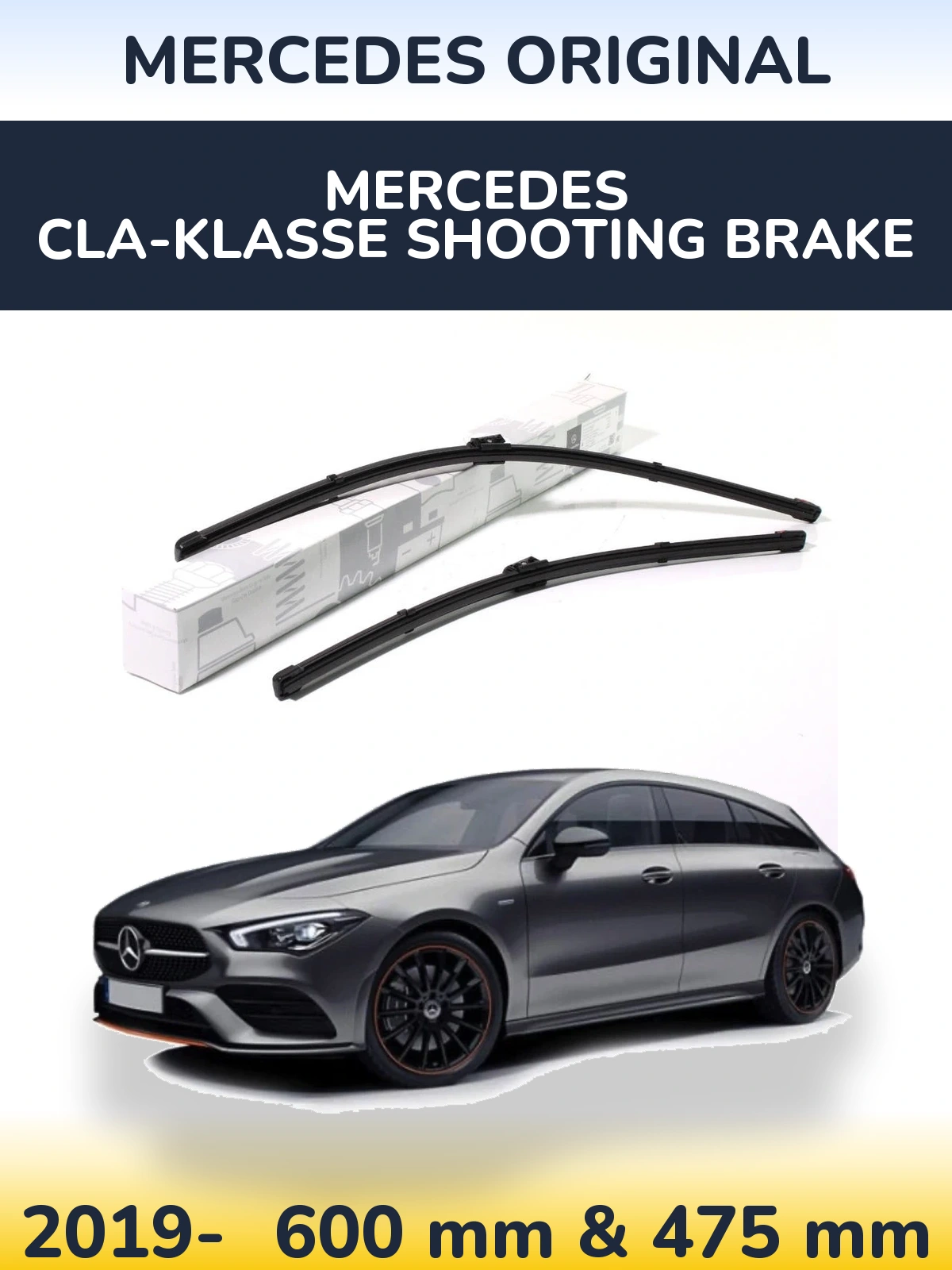 Komplet przednich wycieraczek Mercedes OEM Mercedes Original 600 & 475 mm do Mercedes CLA-Klasse Shooting Brake 2019-2026