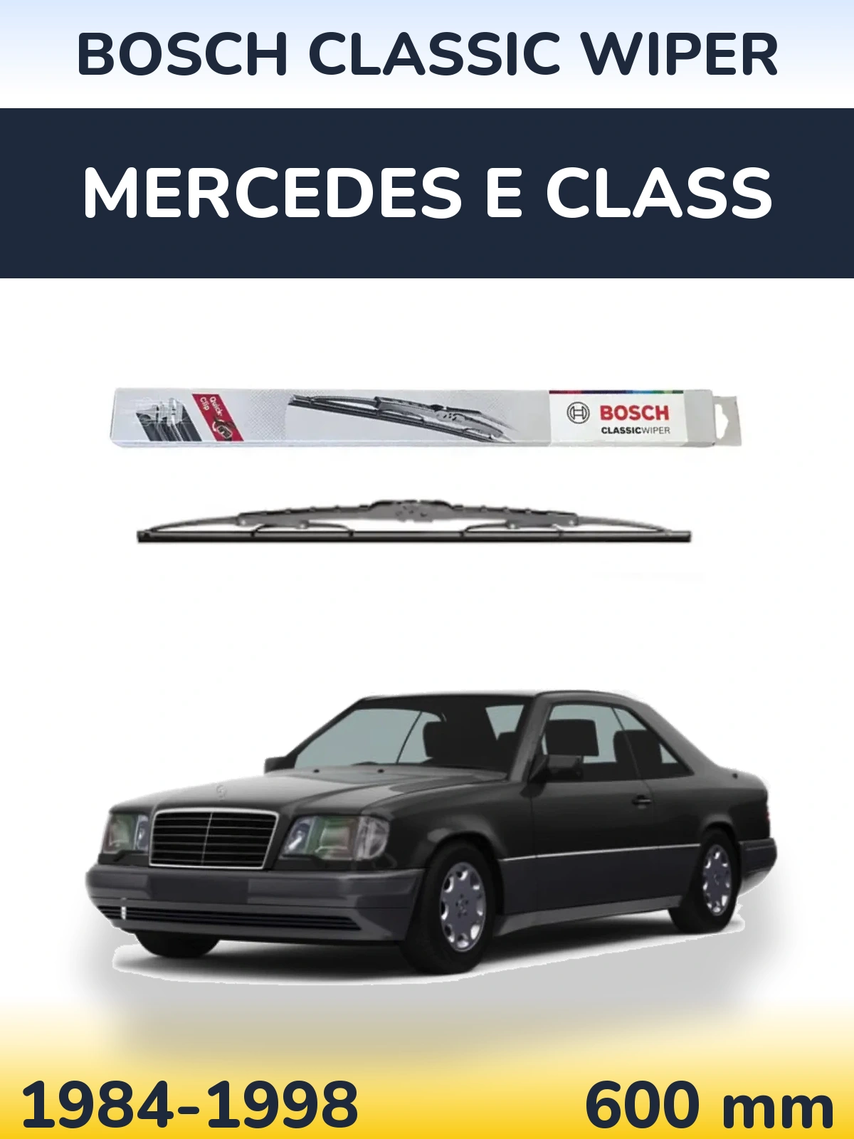 Передний дворник BOSCH Classic Wiper 600 мм для Mercedes E Class 1984-1998