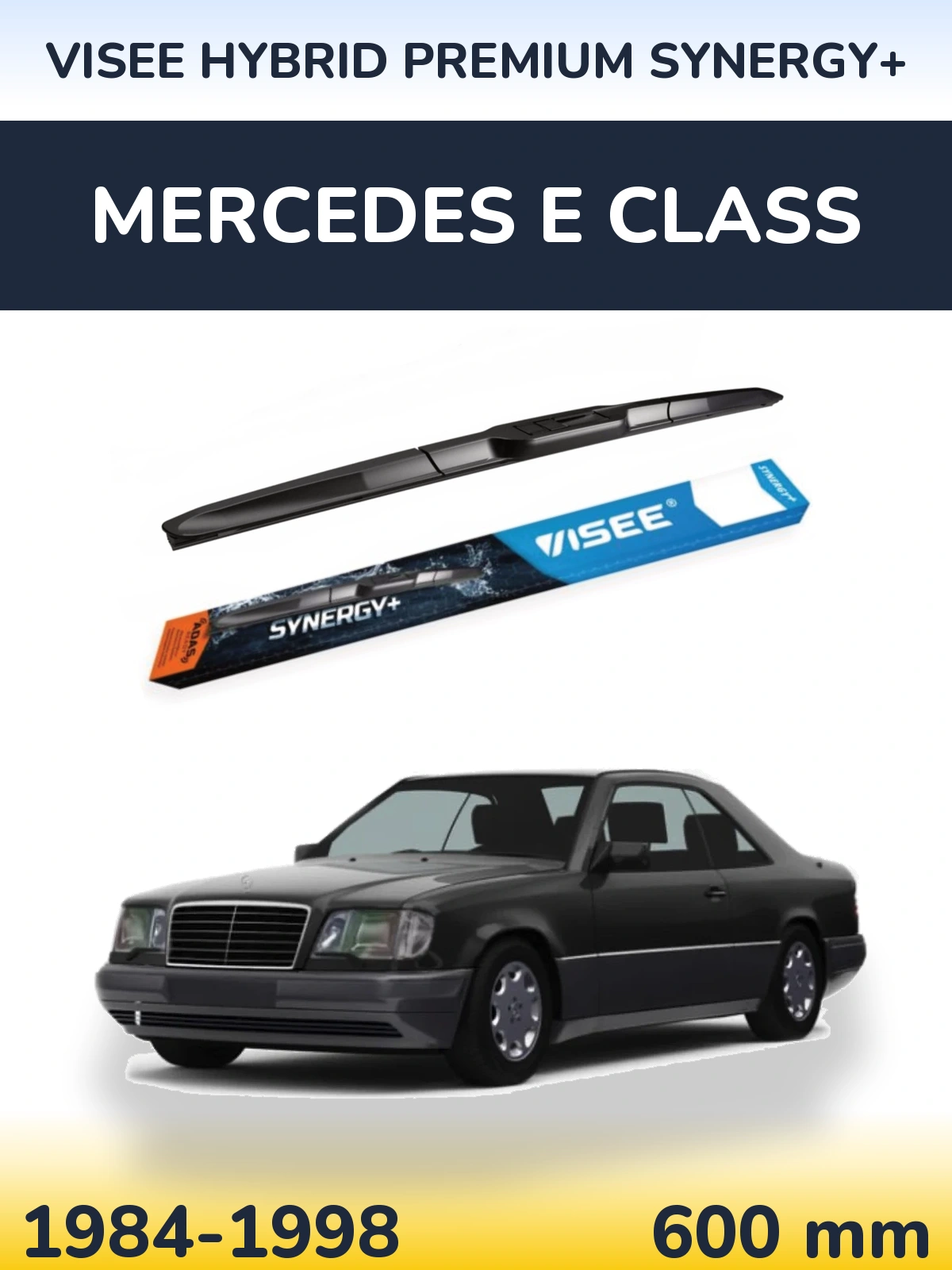 Передний дворник VISEE HYBRID PREMIUM SYNERGY+ 600 мм для Mercedes E Class 1984-1998