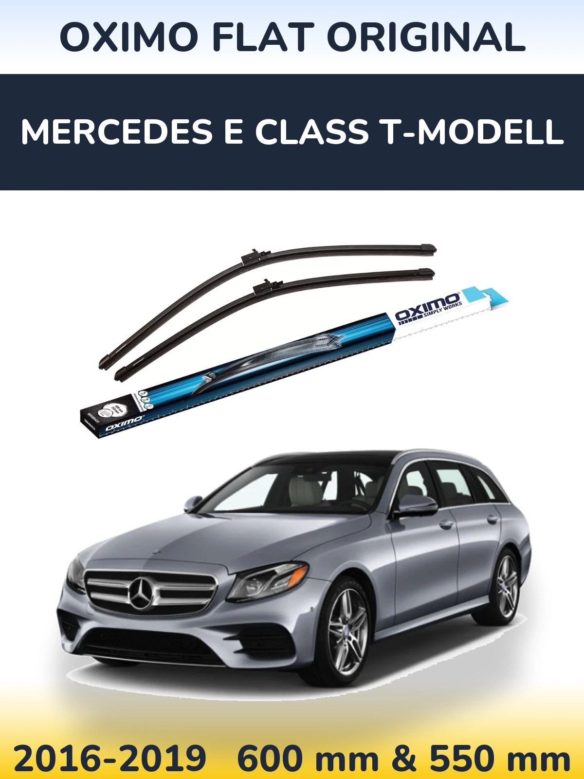 Komplet przednich wycieraczek Oximo Flat Original 600 & 550 mm do Mercedes Klasa E T-Modell 2016-2019