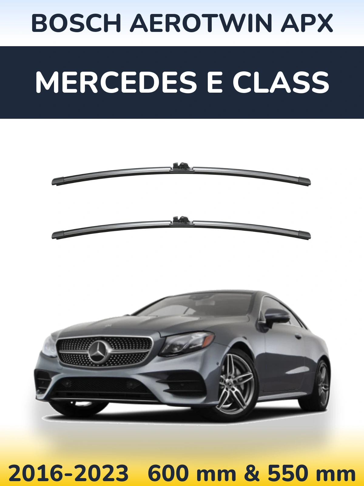 Komplet przednich wycieraczek BOSCH AeroTwin APX 600 & 550 mm do Mercedes Klasa E 2016-2023