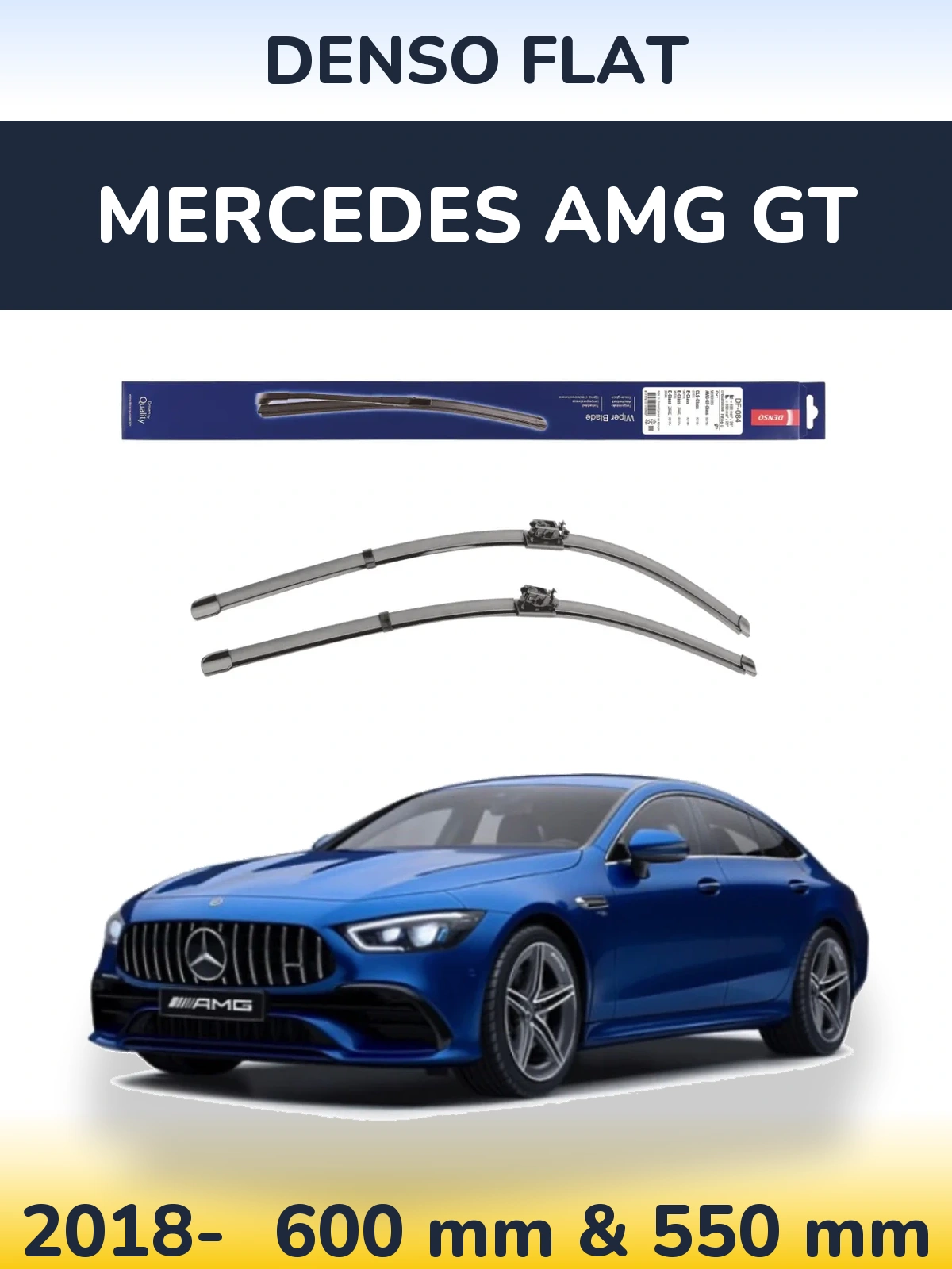 Komplet przednich wycieraczek Denso Flat 600 & 550 mm do Mercedes AMG GT 2018-2026