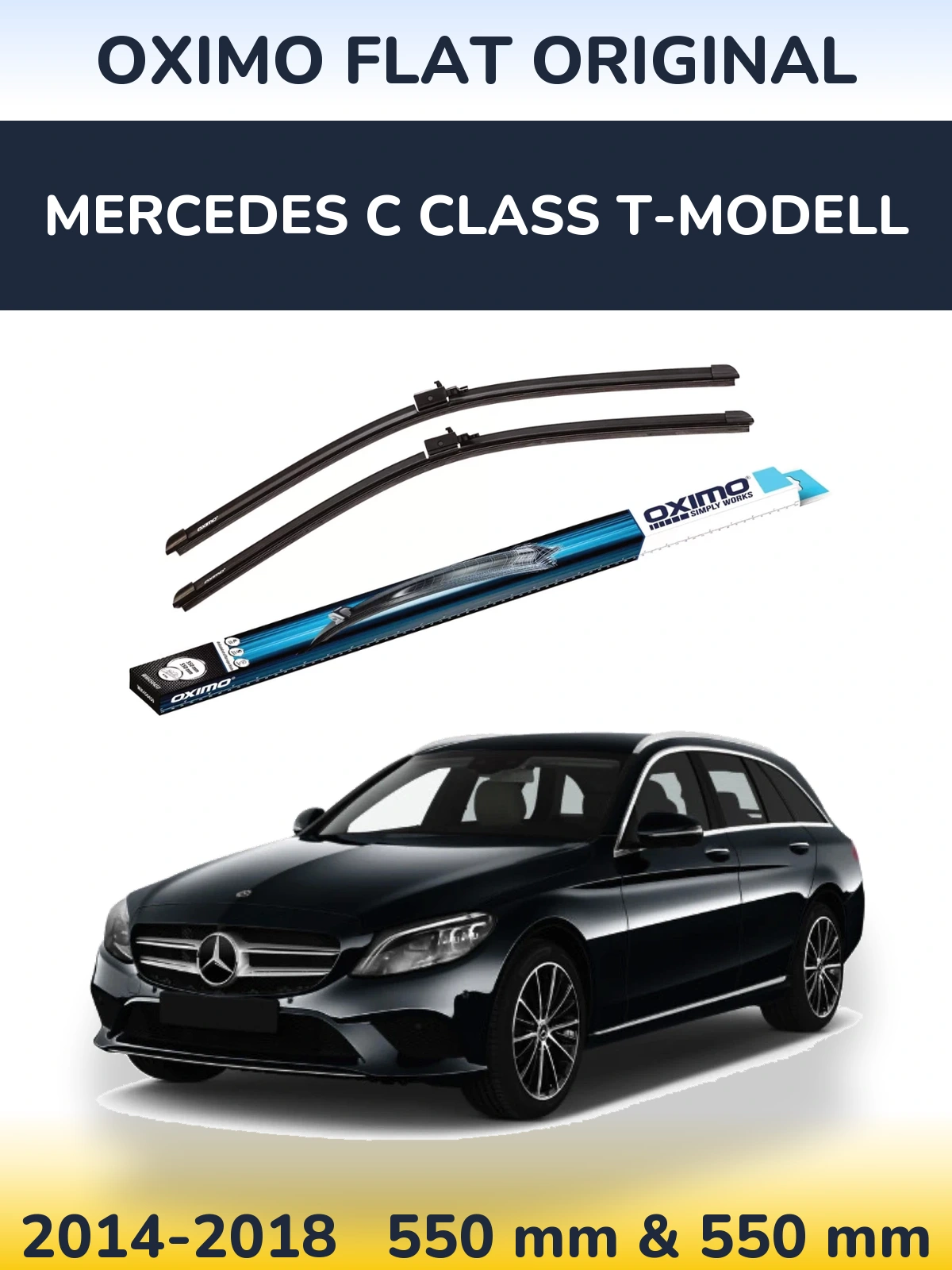 Komplet przednich wycieraczek Oximo Flat Original 550 & 550 mm do Mercedes Klasa C T-Modell 2014-2018