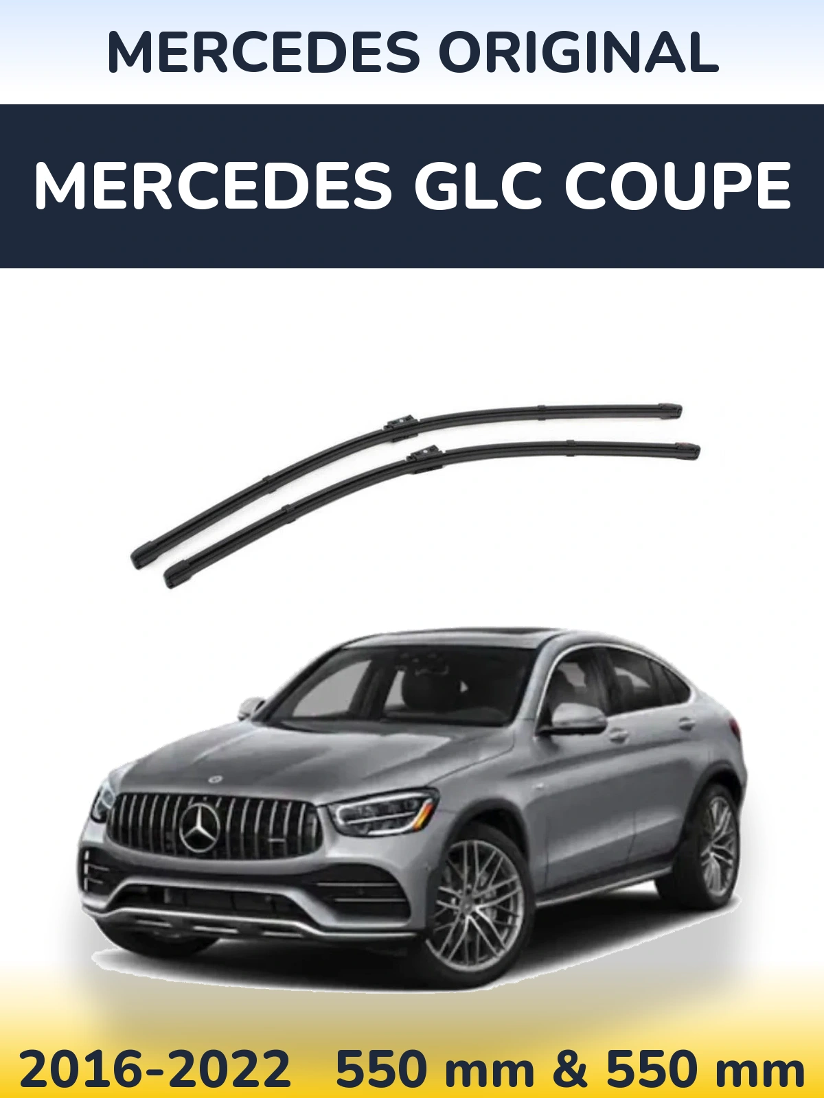 Комплект передних дворников Mercedes OEM Mercedes Original 550 & 550 мм для Mercedes GLC Coupe 2016-2022