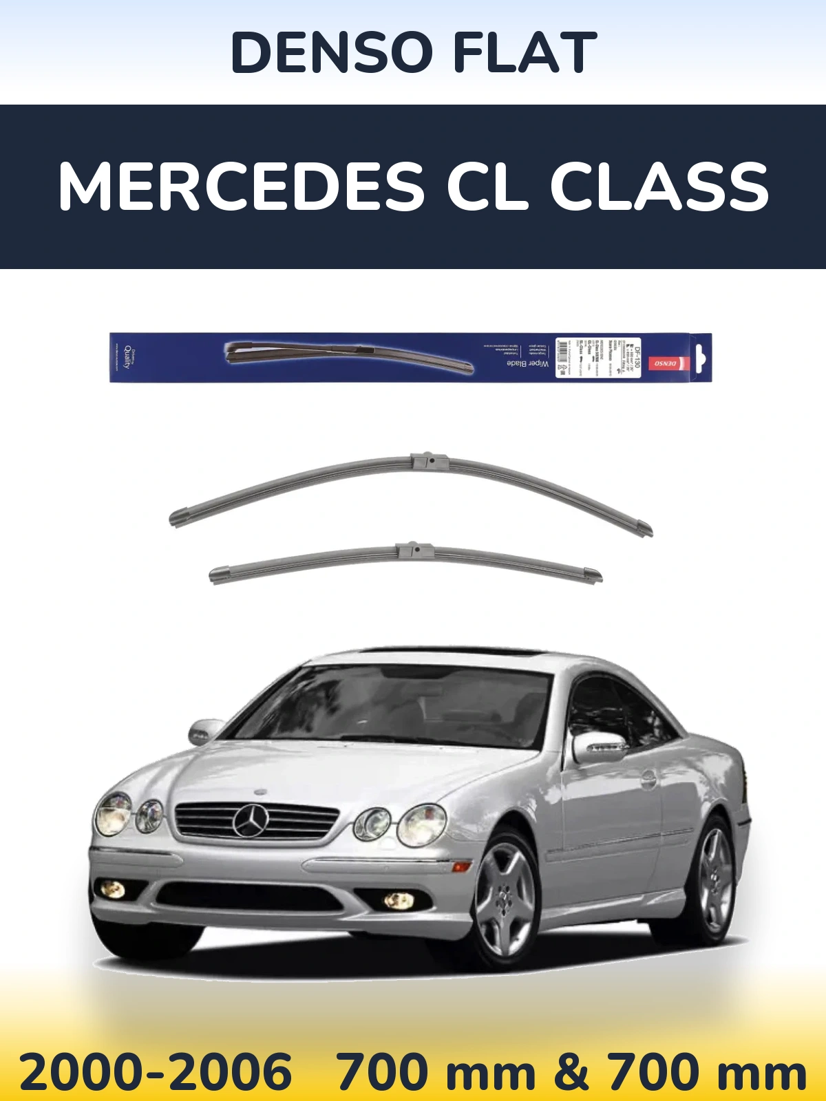 Komplet przednich wycieraczek Denso Flat 650 & 650 mm do Mercedes Klasa CL 2000-2006
