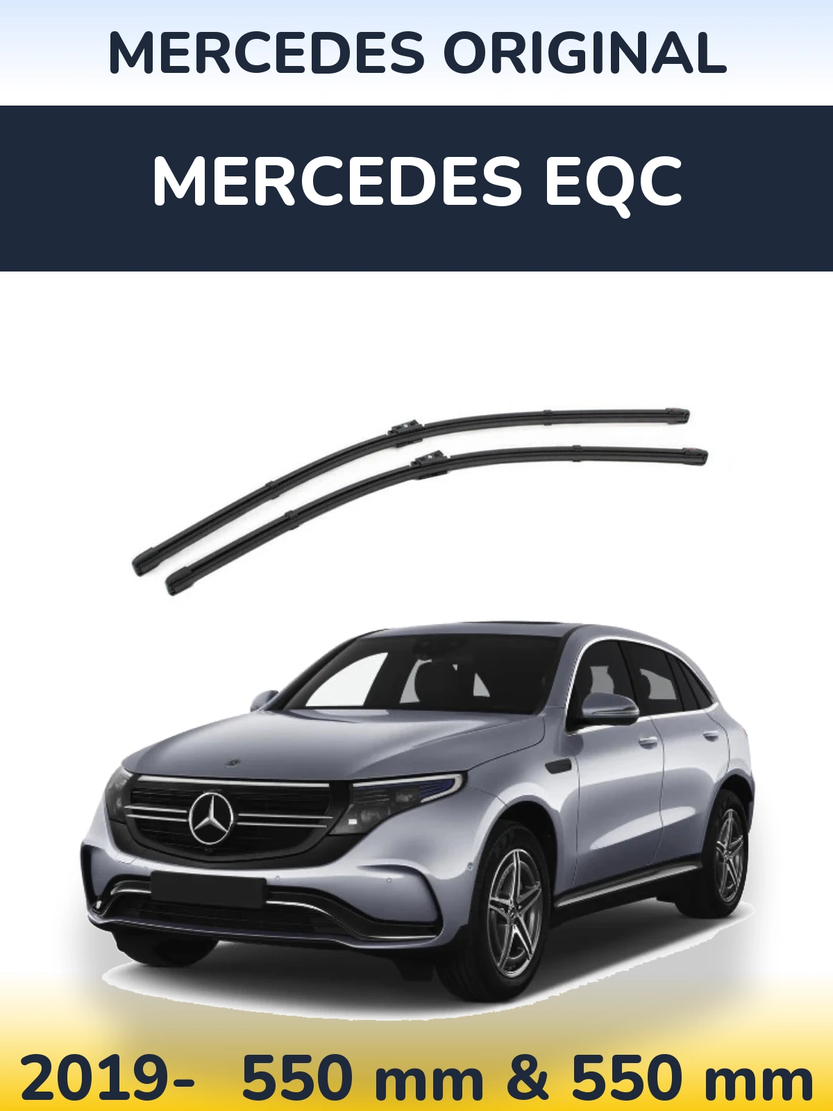 Komplet przednich wycieraczek Mercedes OEM Mercedes Original 550 & 550 mm do Mercedes EQC 2019-2026