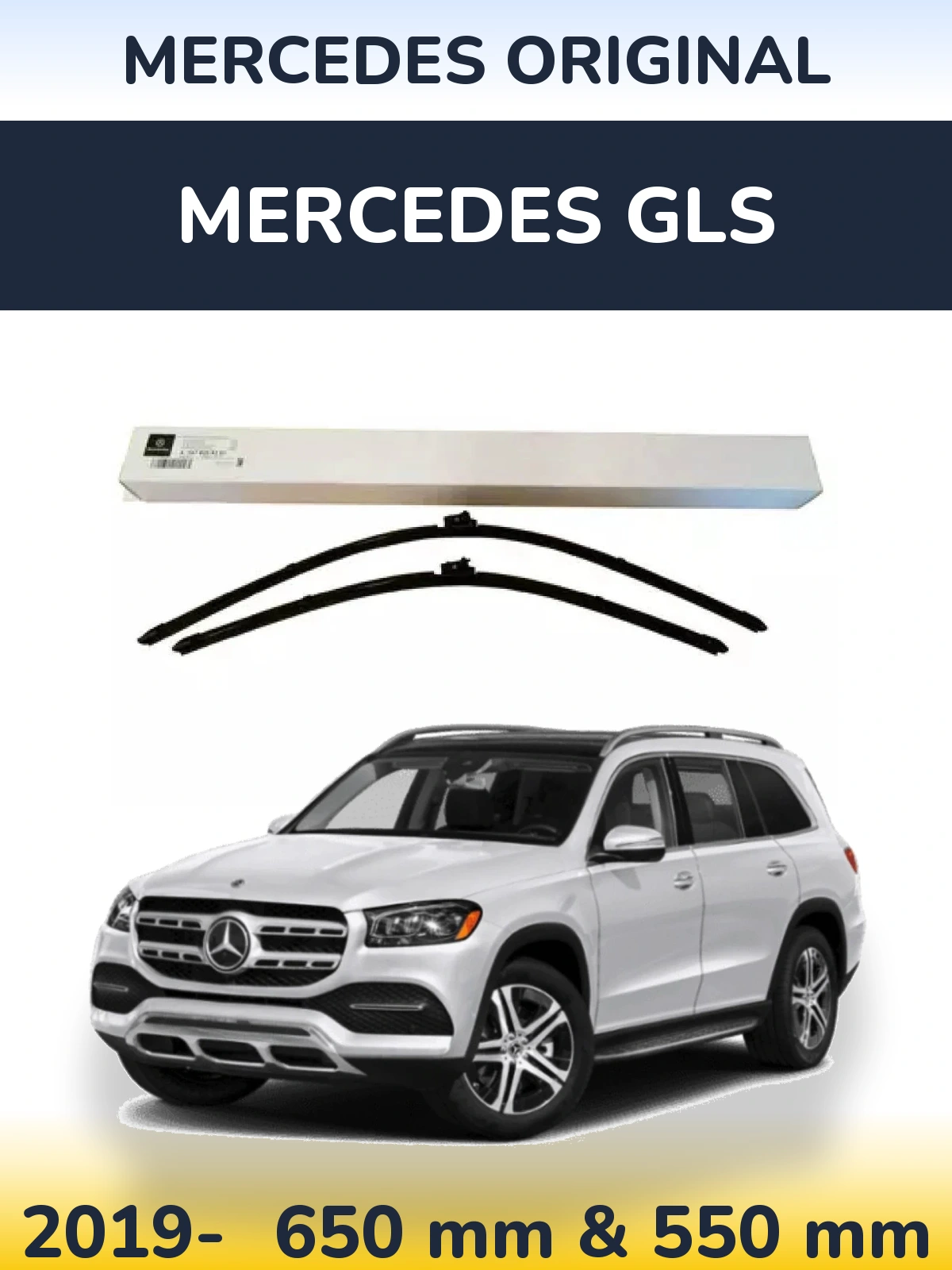 Komplet przednich wycieraczek Mercedes OEM Mercedes Original 650 & 550 mm do Mercedes GLS 2019-2026