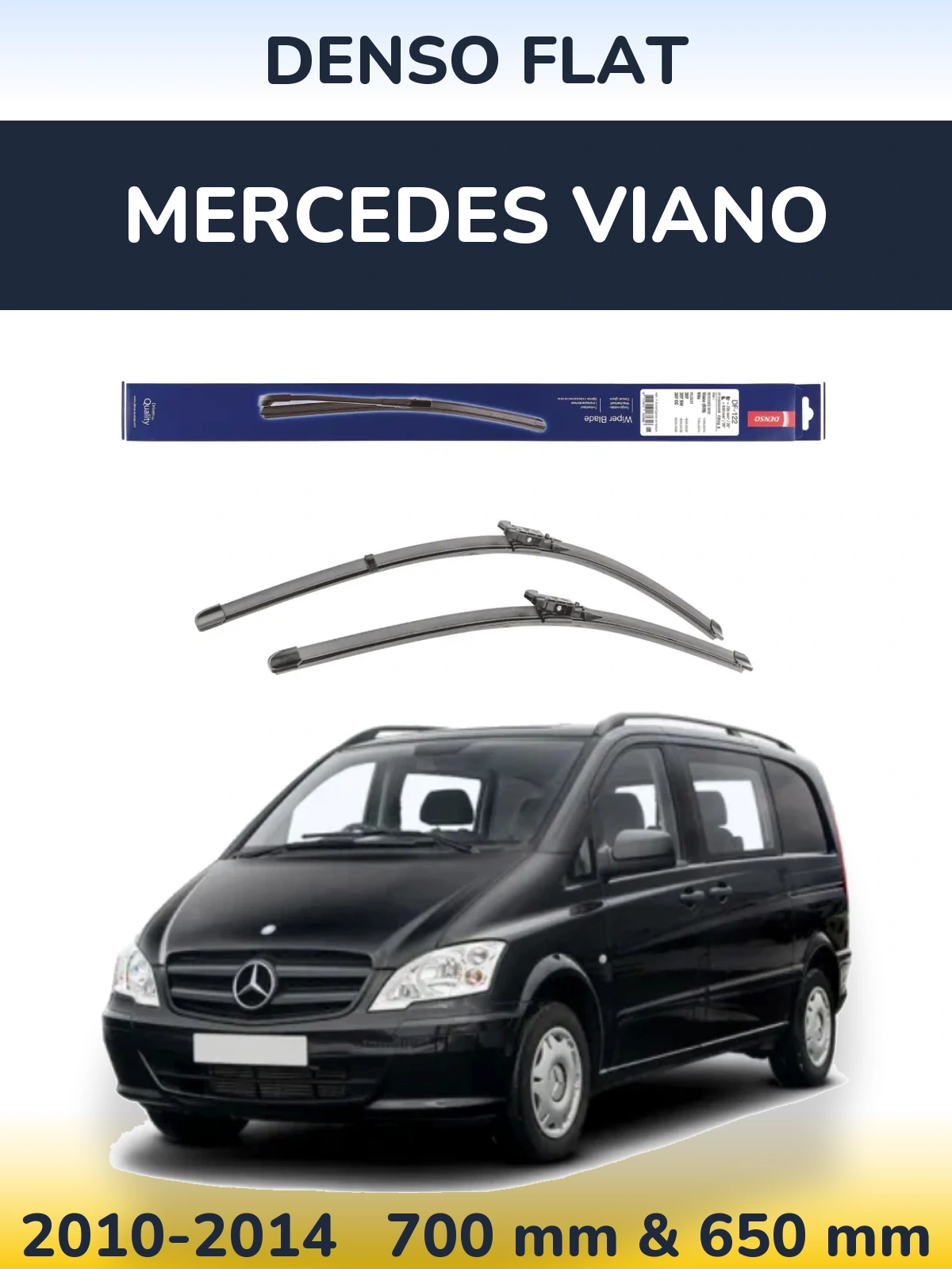 Komplet przednich wycieraczek Denso Flat 700 & 650 mm do Mercedes Viano 2010-2014