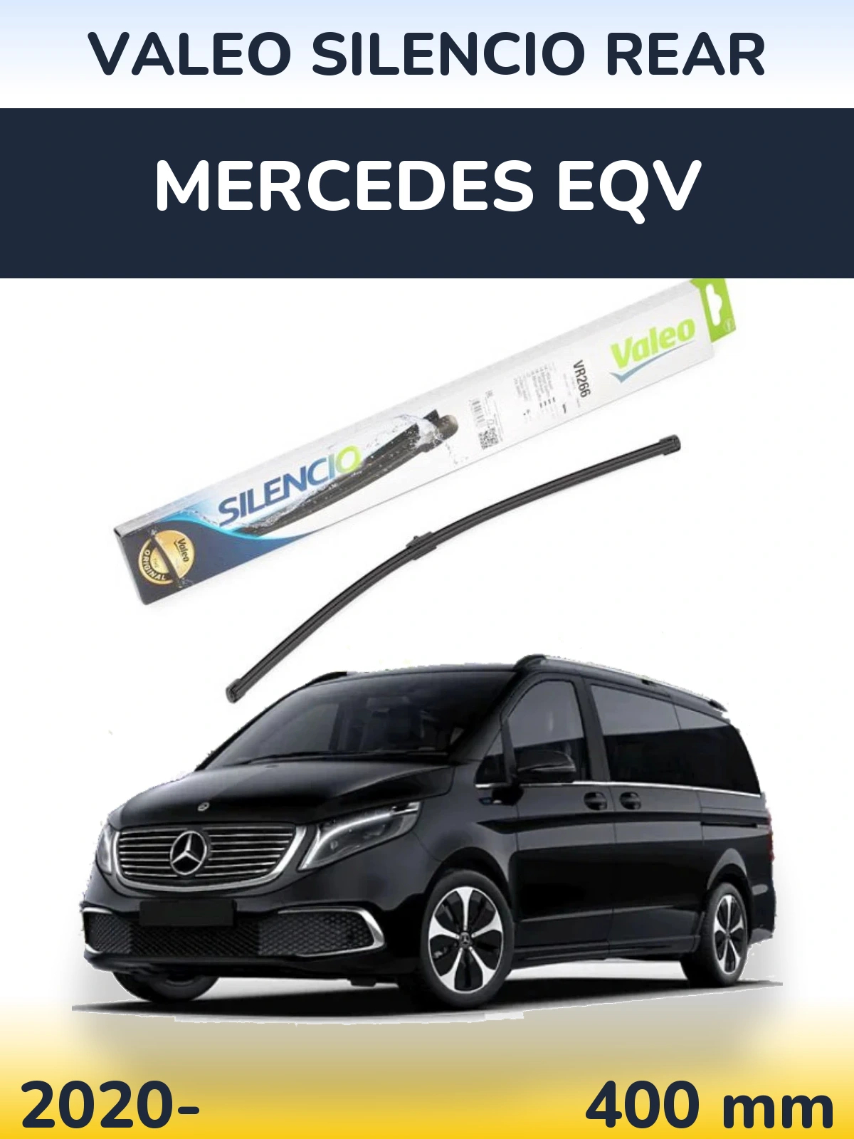 Rear wiper blade Valeo Silencio Rear 400 mm for Mercedes EQV 2020-2026