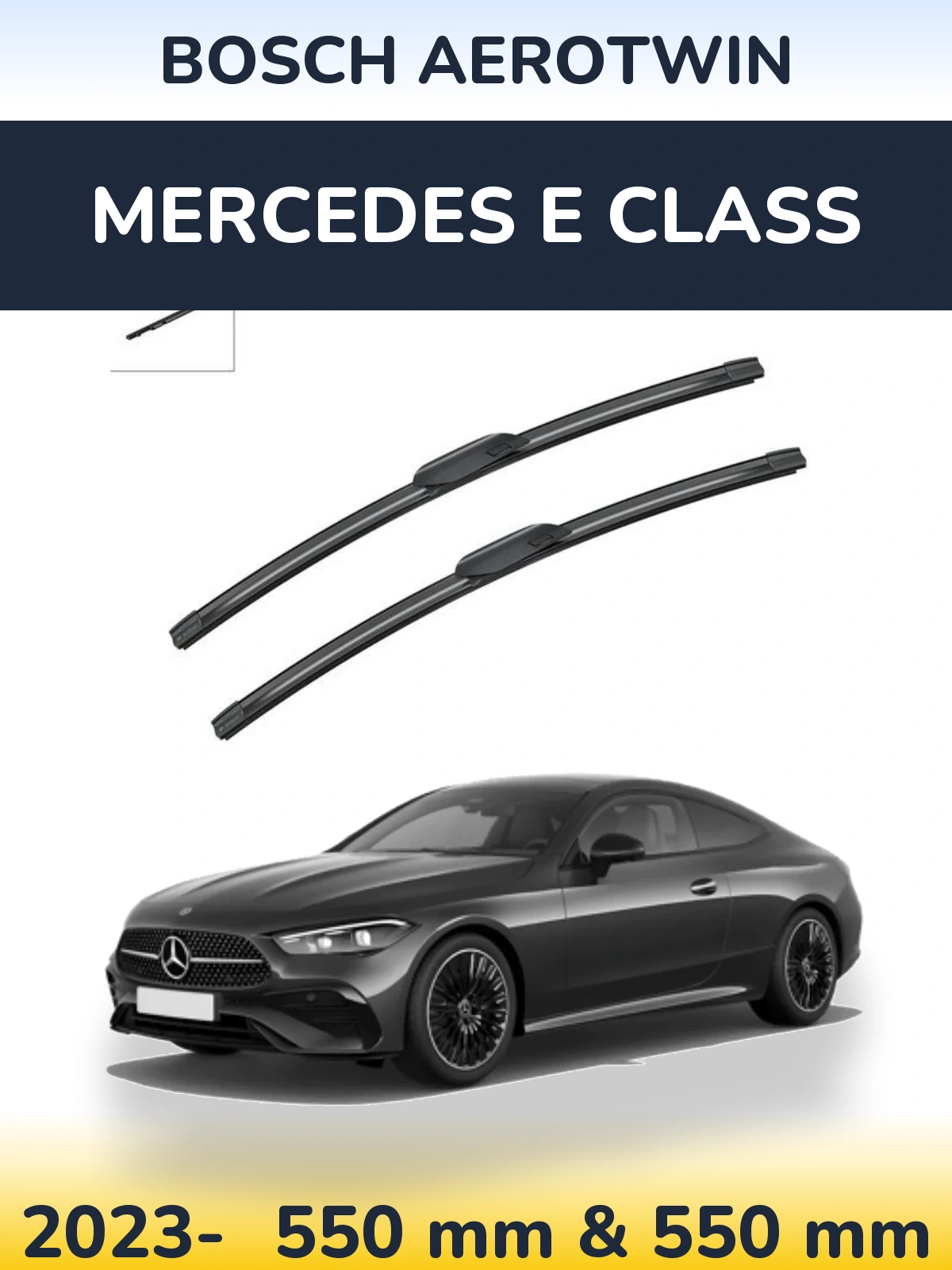 Komplet przednich wycieraczek BOSCH AeroTwin 550 & 550 mm do Mercedes Klasa E 2023-2026