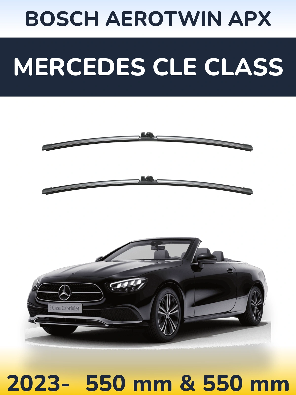 Komplet przednich wycieraczek BOSCH AeroTwin APX 550 & 550 mm do Mercedes Klasa CLE 2023-2026