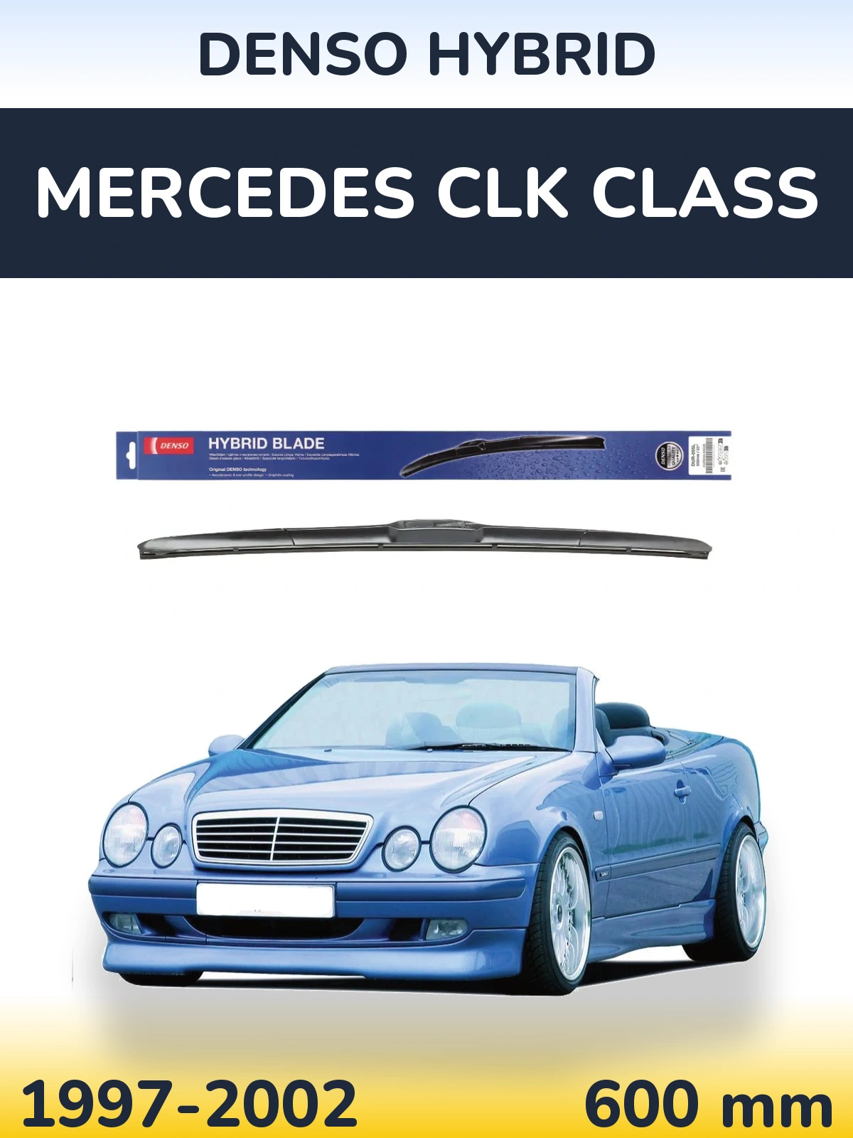 Przednia wycieraczka Denso Hybrid 600 mm do Mercedes Klasa CLK 1997-2002