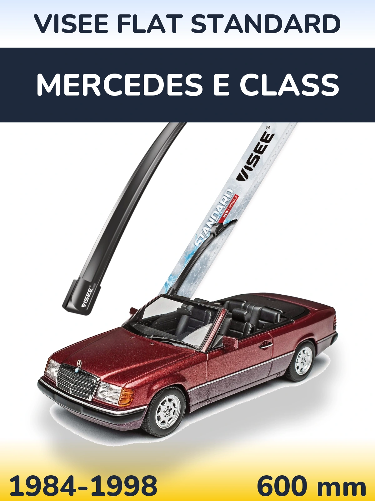 Przednia wycieraczka VISEE FLAT STANDARD 600 mm do Mercedes Klasa E 1984-1998