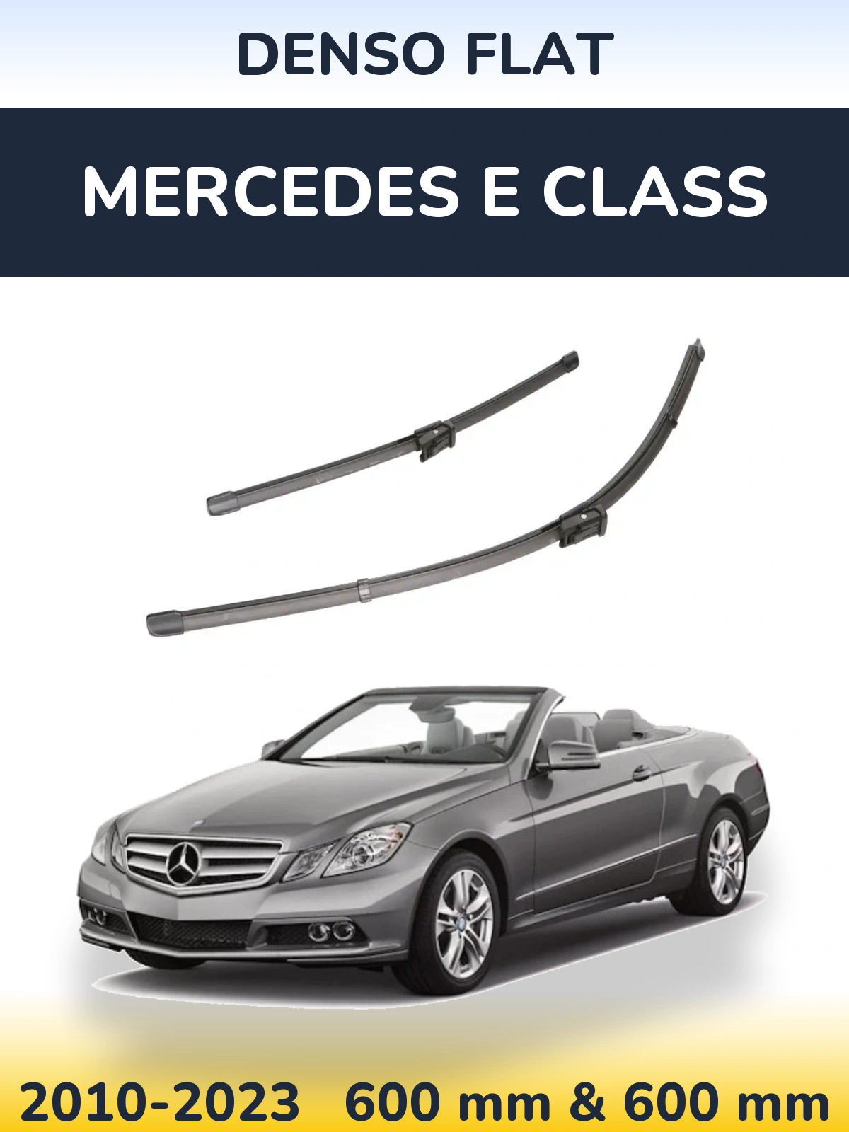 Komplet przednich wycieraczek Denso Flat 600 & 600 mm do Mercedes Klasa E 2010-2023