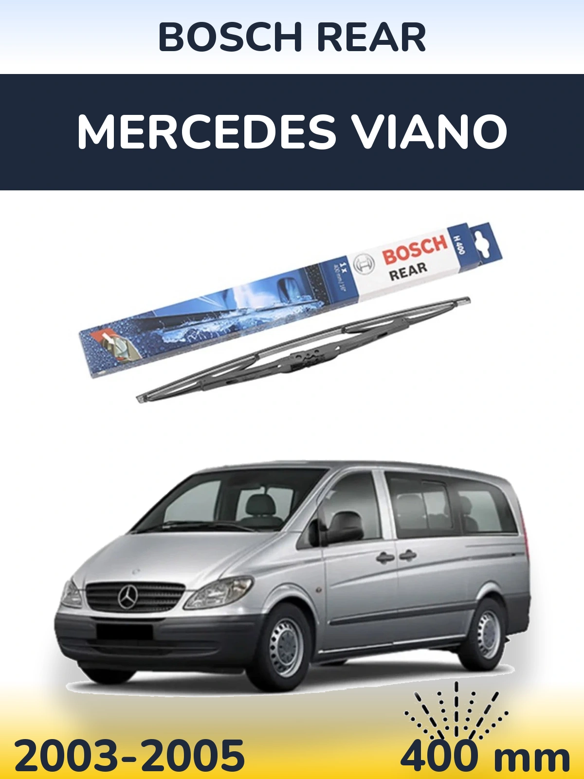 Tylna wycieraczka BOSCH Rear 400 mm do Mercedes Viano 2003-2005