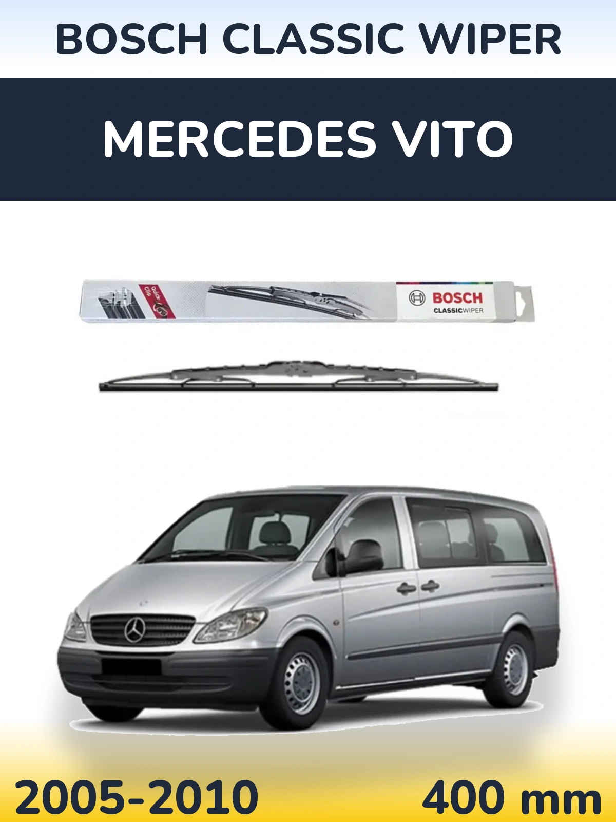 Tylna wycieraczka BOSCH Classic Wiper 400 mm do Mercedes Vito 2005-2010