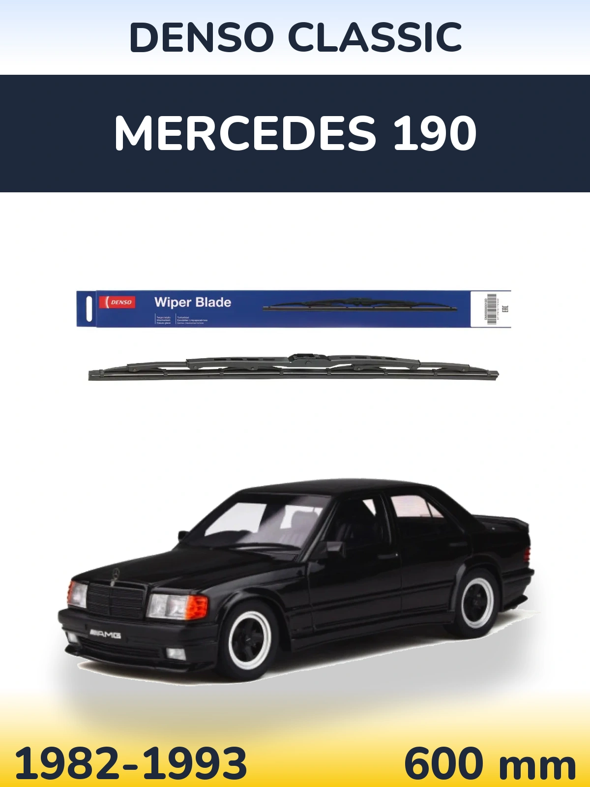 Передний дворник Denso Classic 600 мм для Mercedes 190 1982-1993
