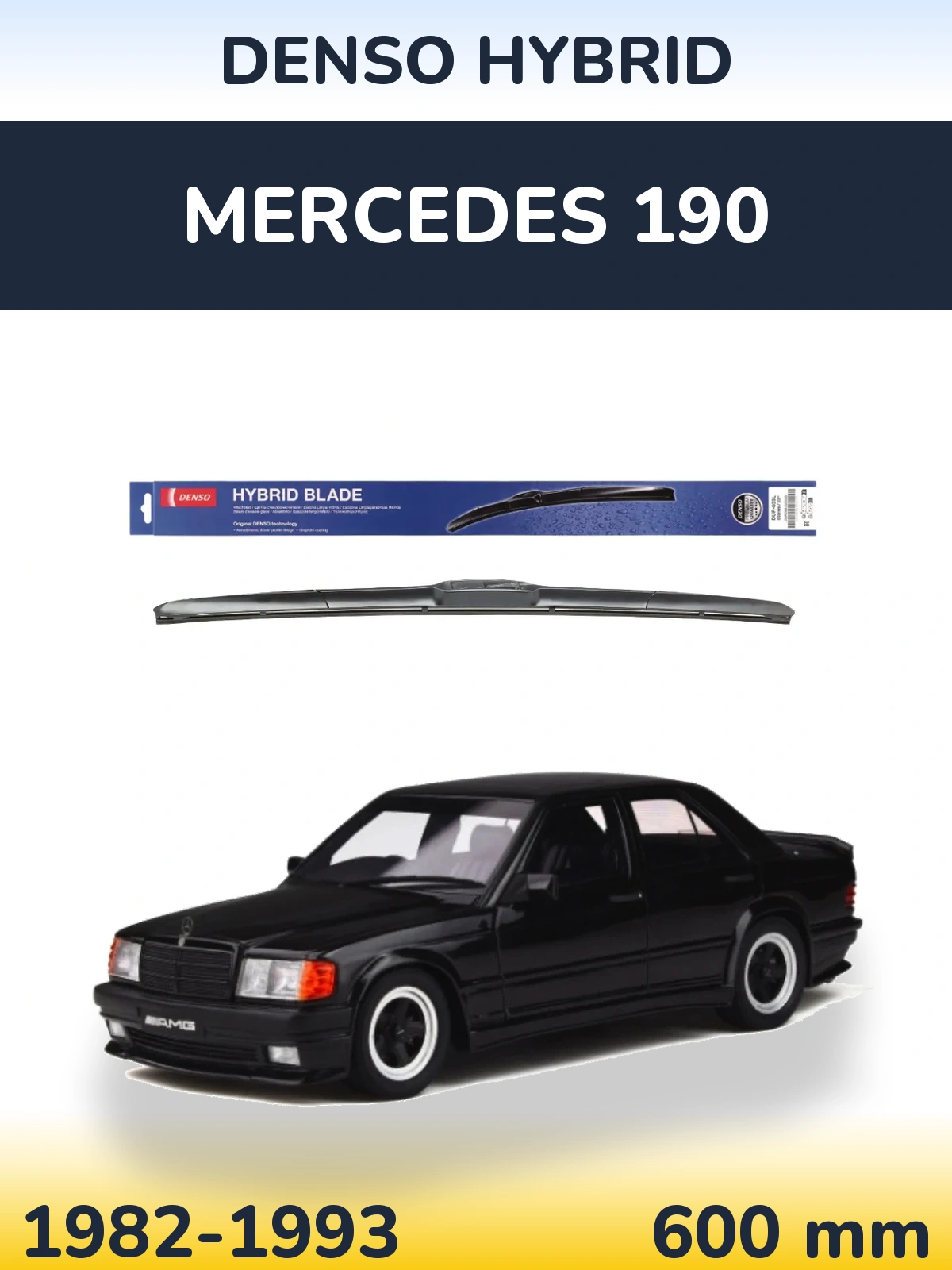 Przednia wycieraczka Denso Hybrid 600 mm do Mercedes 190 1982-1993