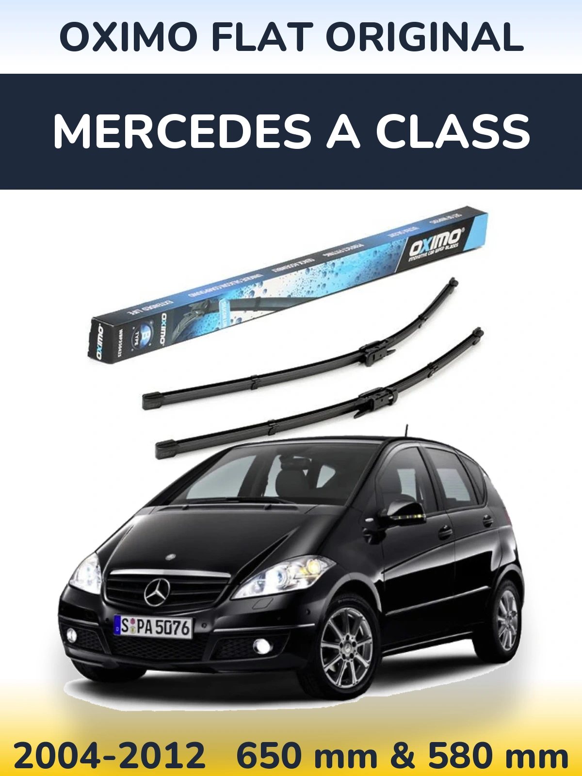 Komplet przednich wycieraczek Oximo Flat Original 650 & 580 mm do Mercedes Klasa A 2004-2012