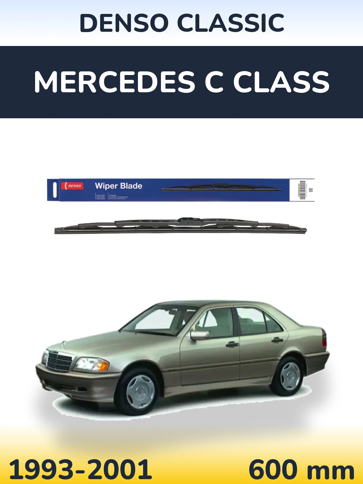 Przednia wycieraczka Denso Classic 600 mm do Mercedes Klasa C 1993-2001