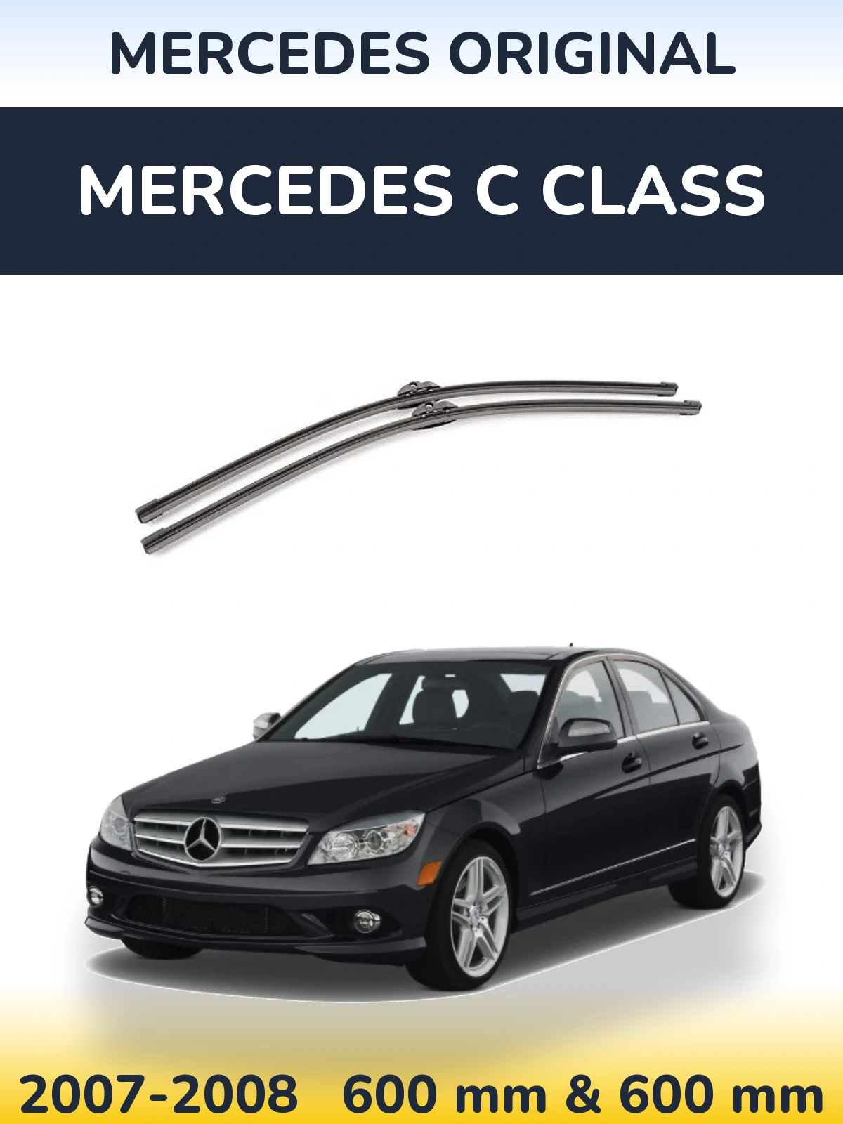 Комплект передних дворников Mercedes OEM Mercedes Original 600 & 600 мм для Mercedes C Class 2007-2008