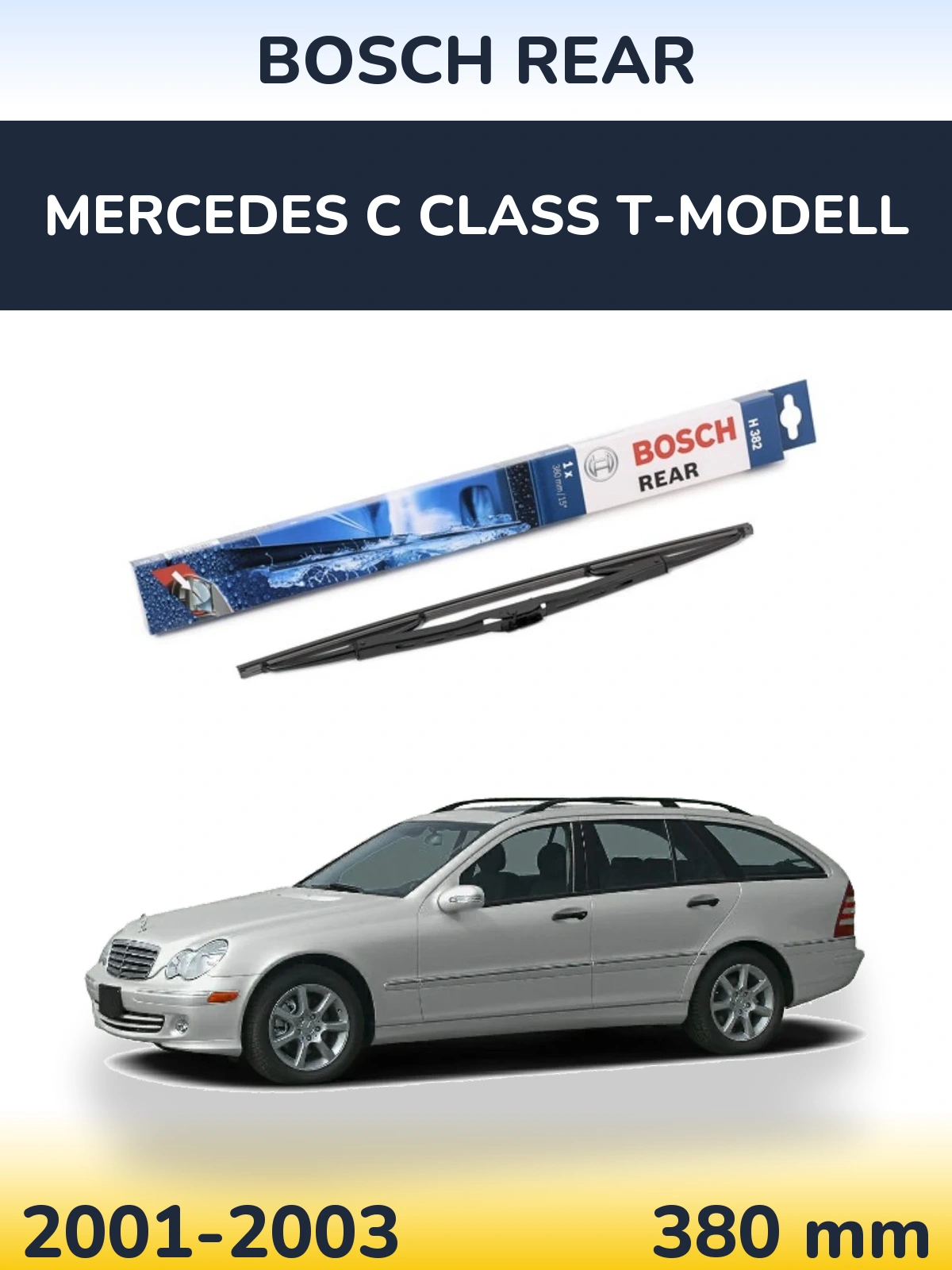 Задний дворник BOSCH Rear 380 мм для Mercedes C Class T-Модельl 2001-2003