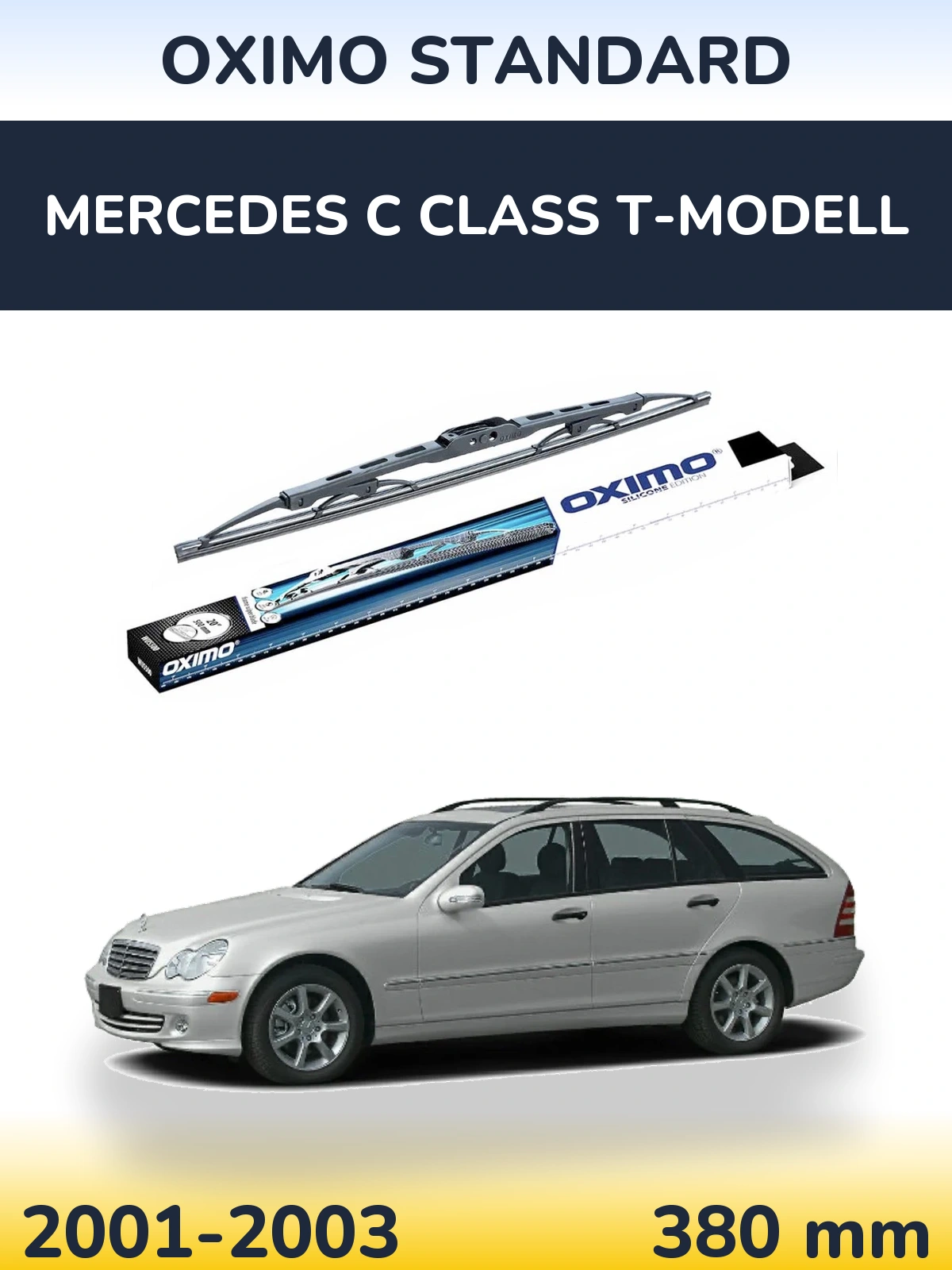 Задний дворник Oximo Standard 375 мм для Mercedes C Class T-Модельl 2001-2003