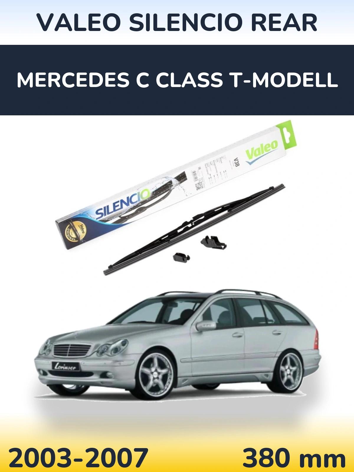 Tylna wycieraczka Valeo Silencio Rear 380 mm do Mercedes Klasa C T-Modell 2003-2007